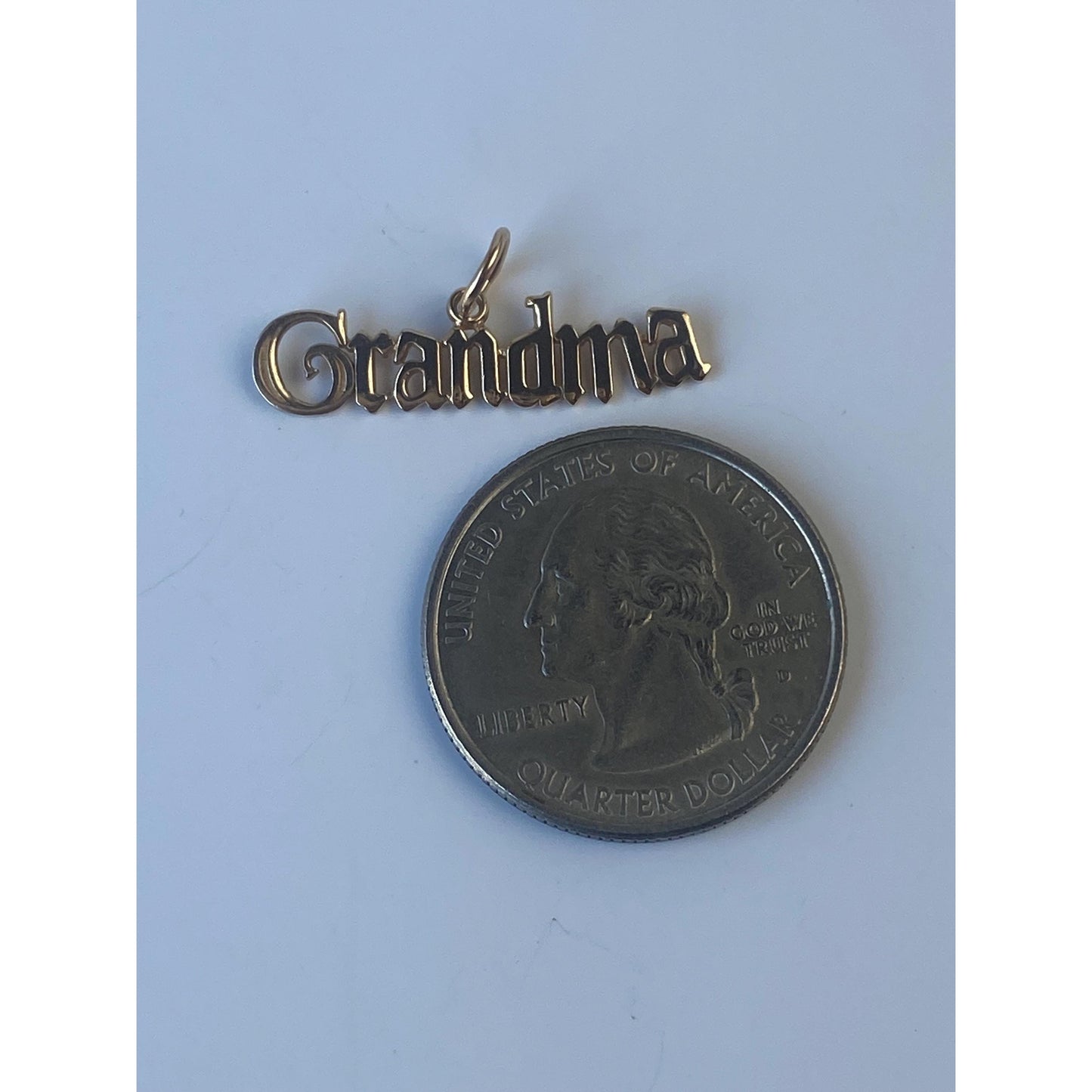 Vintage Solid 14k Yellow Gold 'Grandma' Charm