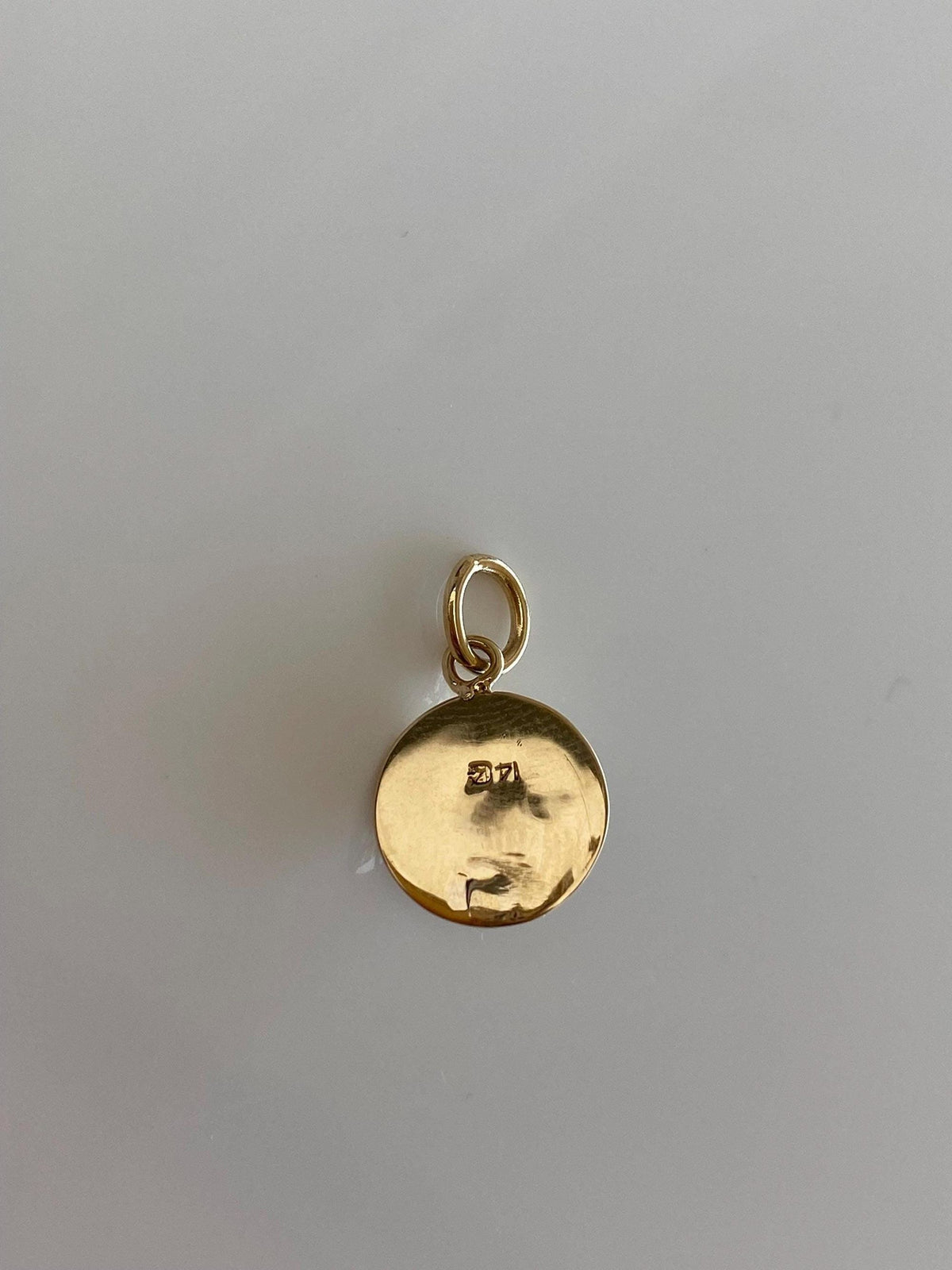 Vintage Solid 14k Yellow Gold Nephrite Stick Pin Conversion Charm