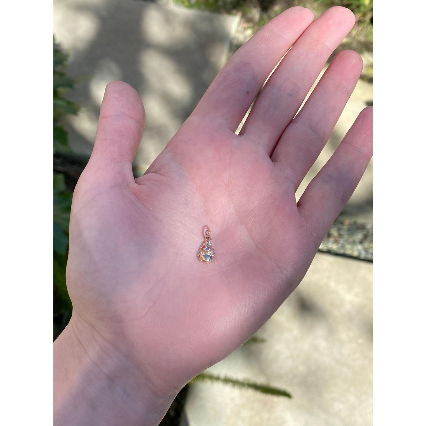 Vintage Solid 14k Rose Gold Beetle Ornate Charm