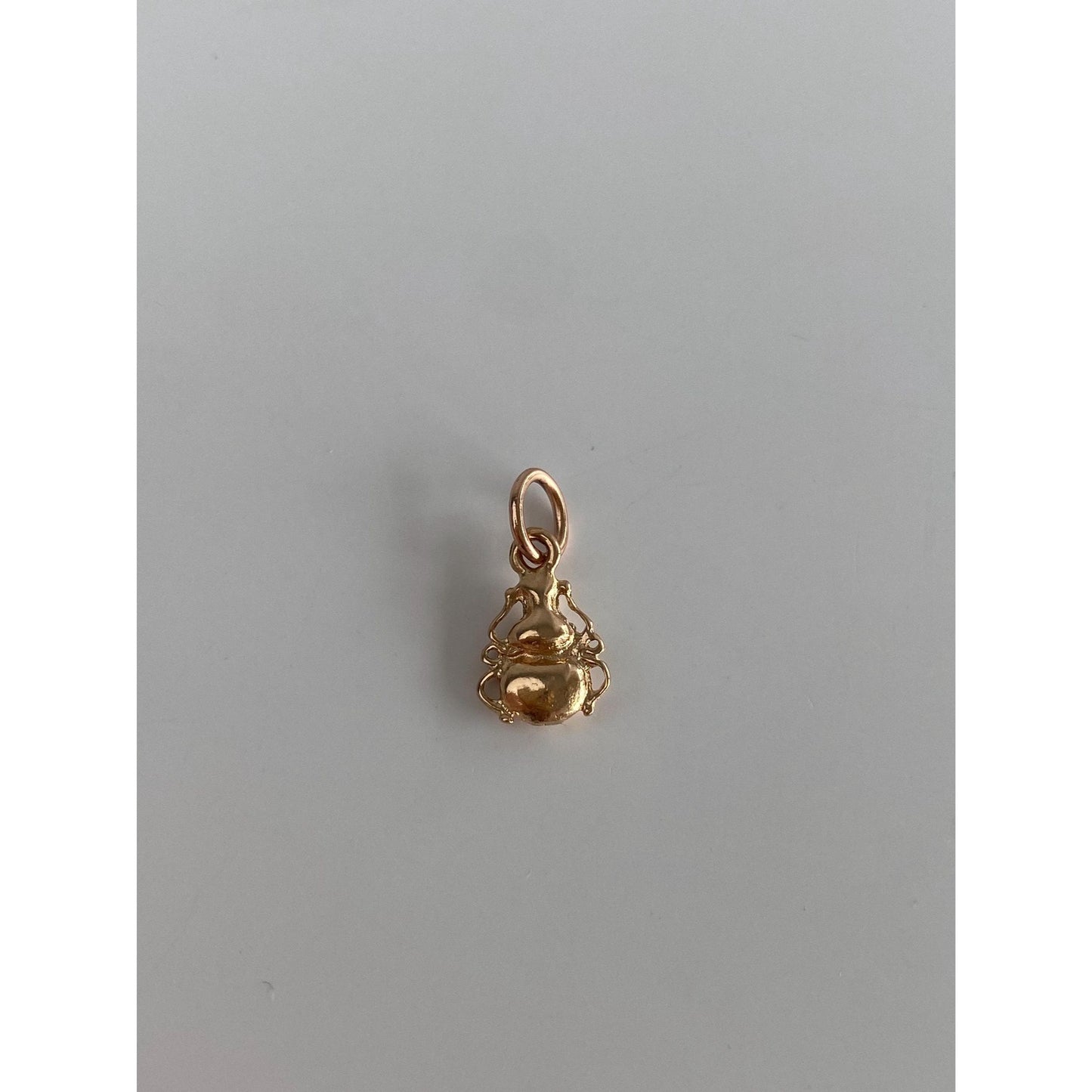 Vintage Solid 14k Rose Gold Beetle Ornate Charm