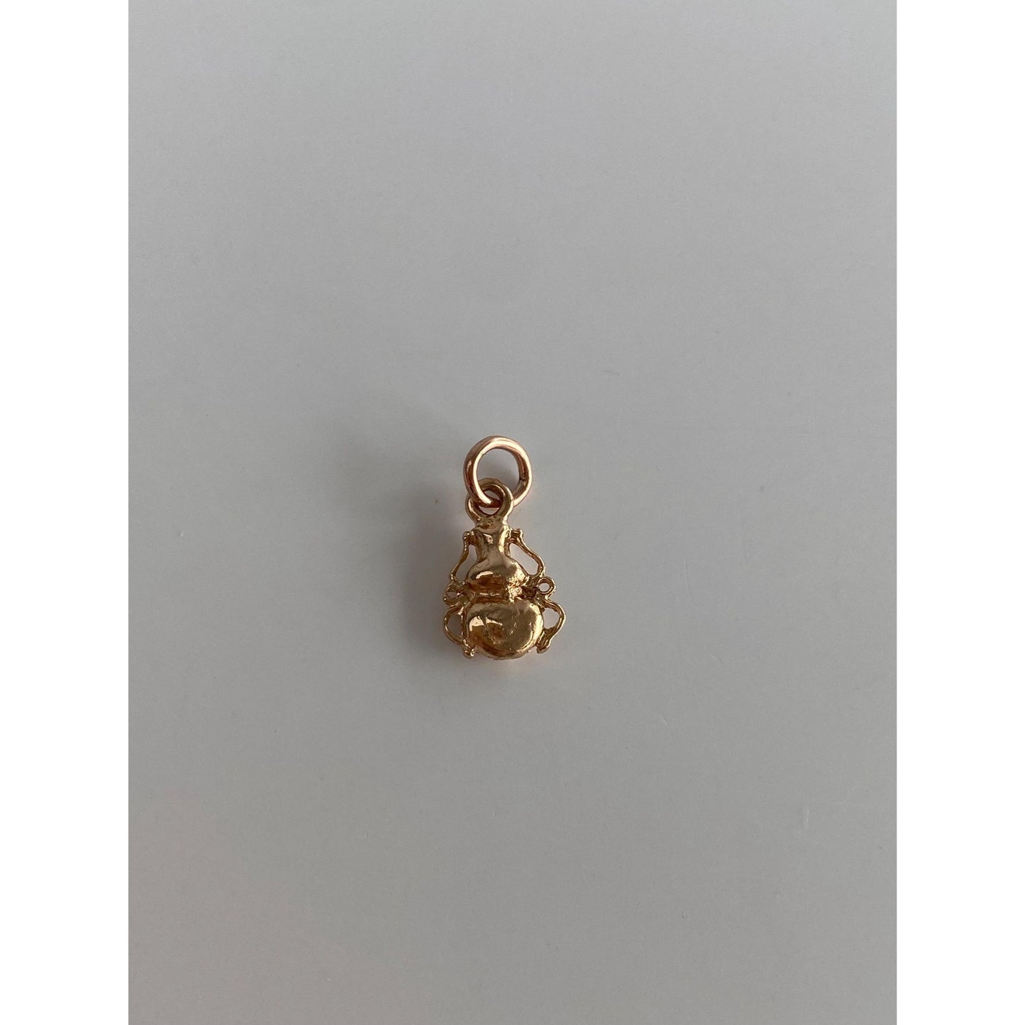 Vintage Solid 14k Rose Gold Beetle Ornate Charm