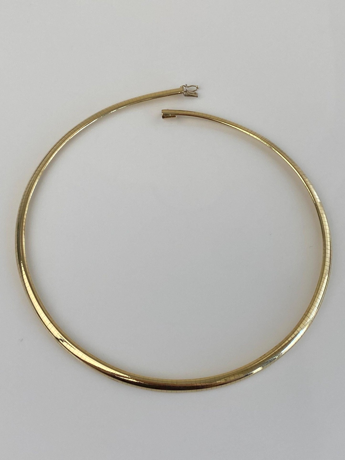 Vintage Solid 14k Yellow Gold Omega Chain Necklace - 16 inches