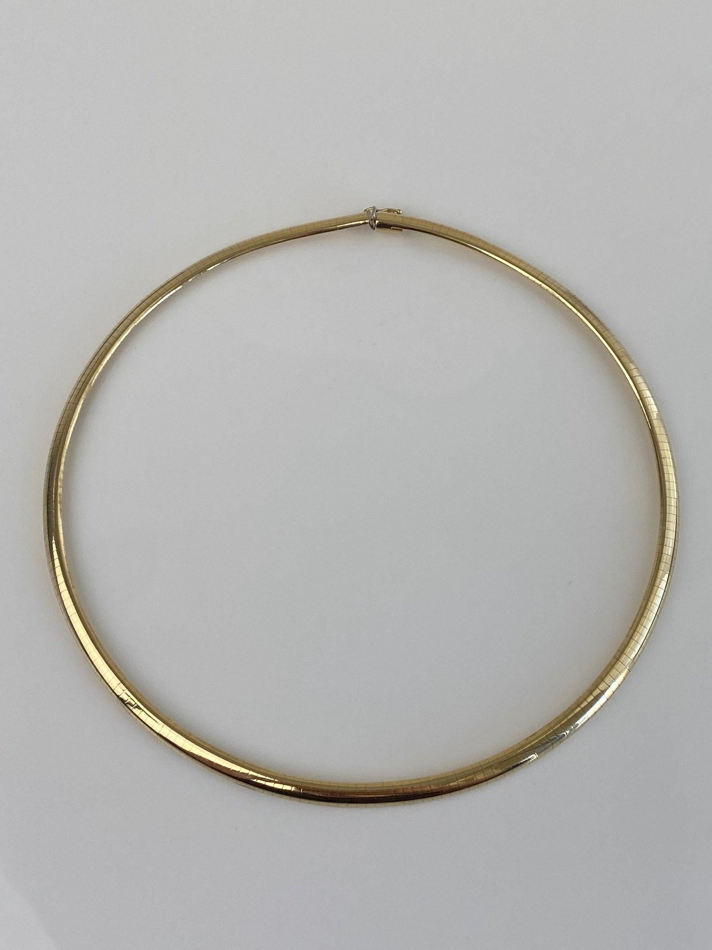 Vintage Solid 14k Yellow Gold Omega Chain Necklace - 16 inches