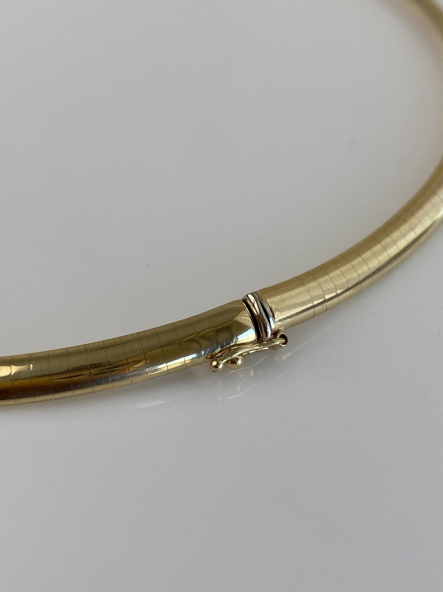 Vintage Solid 14k Yellow Gold Omega Chain Necklace - 16 inches