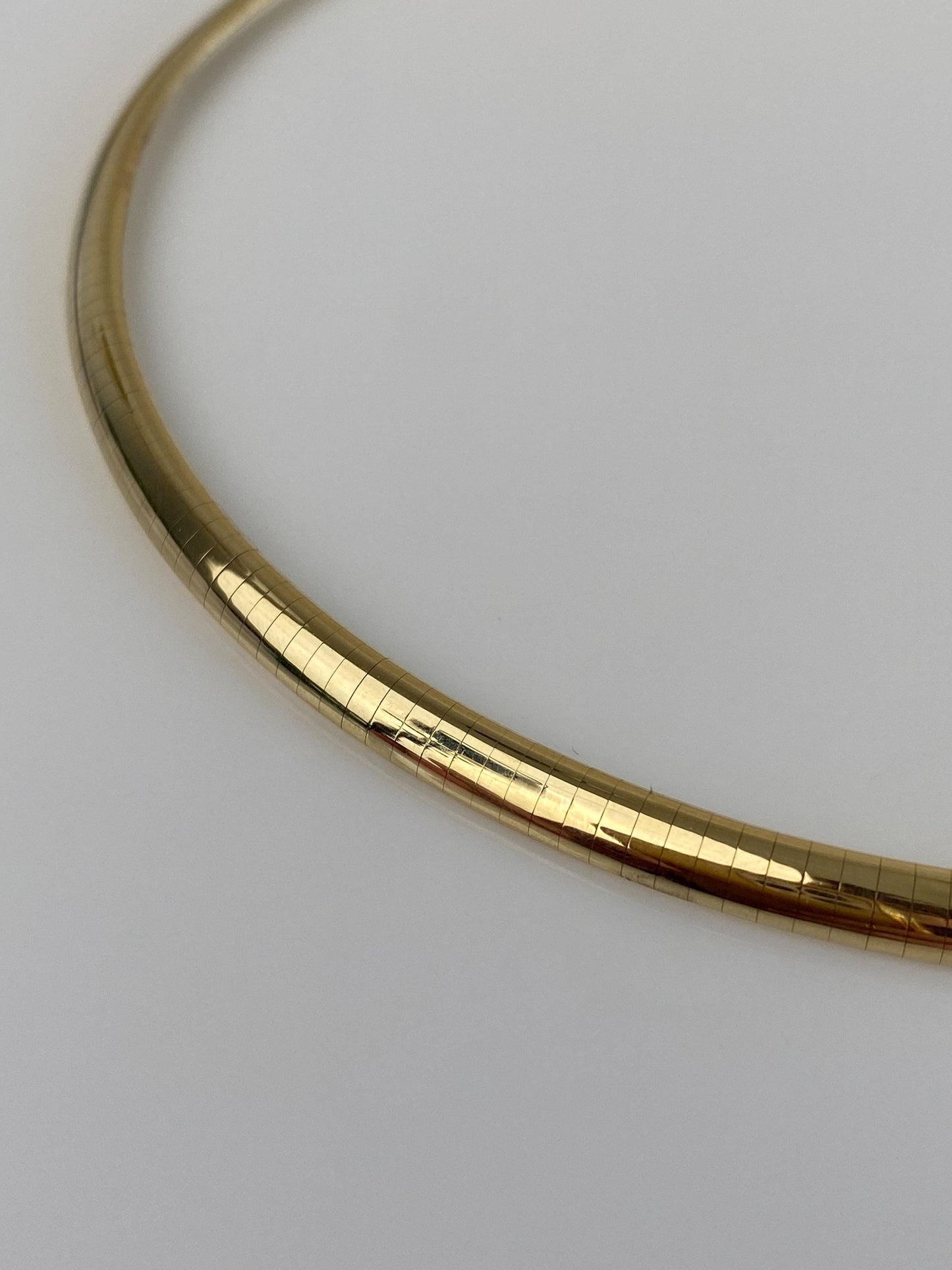 Vintage Solid 14k Yellow Gold Omega Chain Necklace - 16 inches