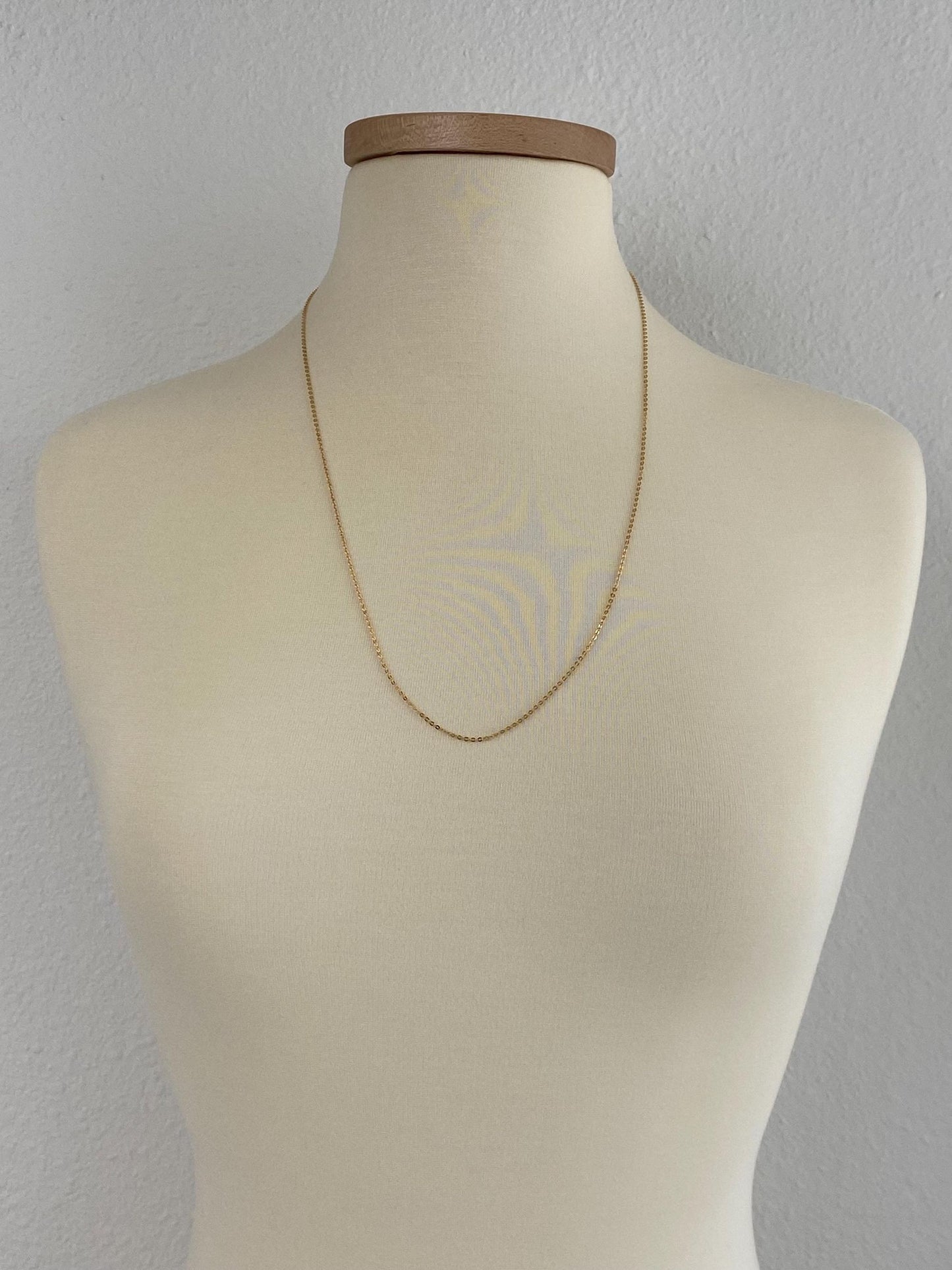 Vintage Solid 14k Yellow Gold Long Cable Chain Necklace - 26 inches