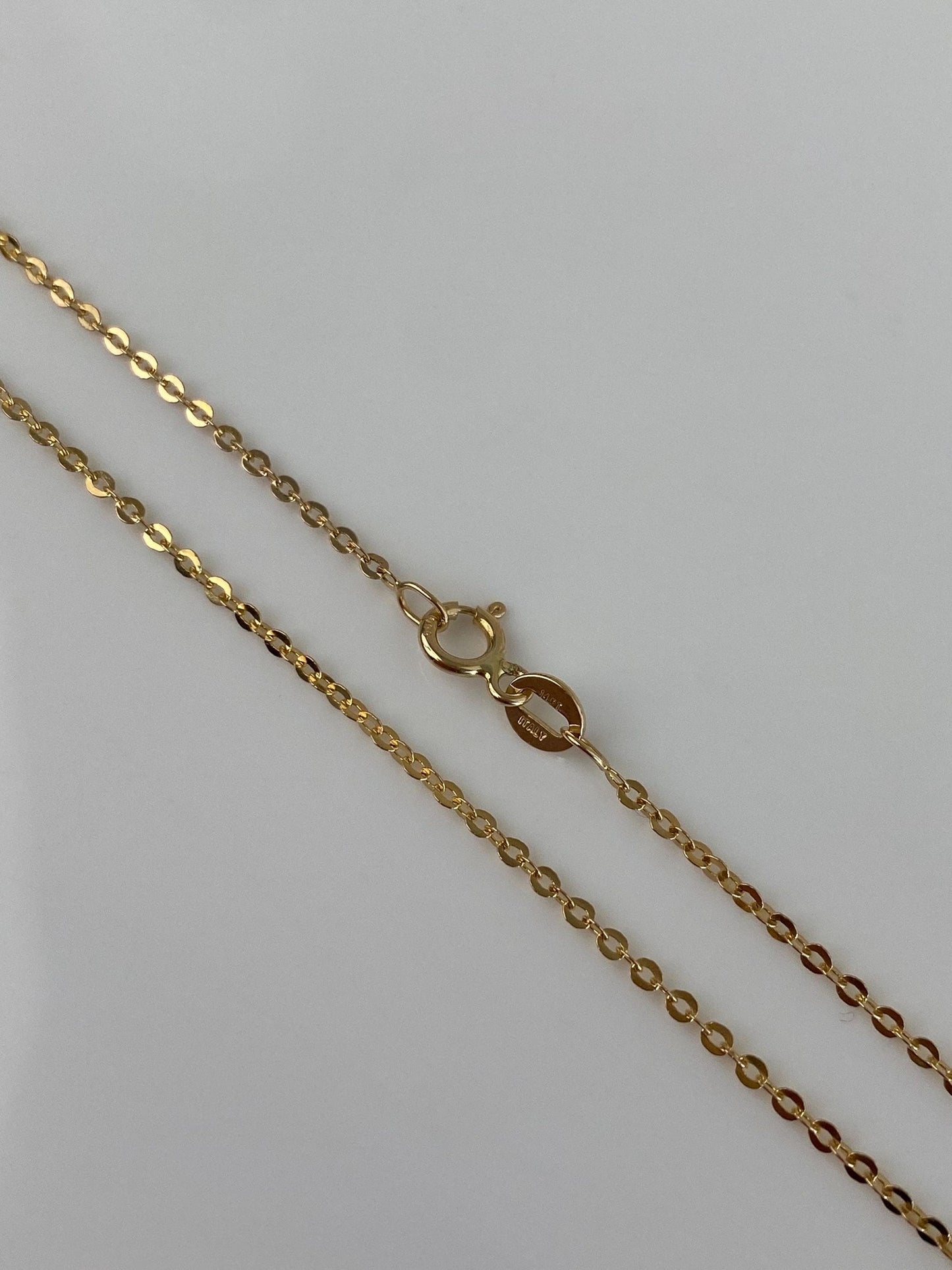 Vintage Solid 14k Yellow Gold Long Cable Chain Necklace - 26 inches