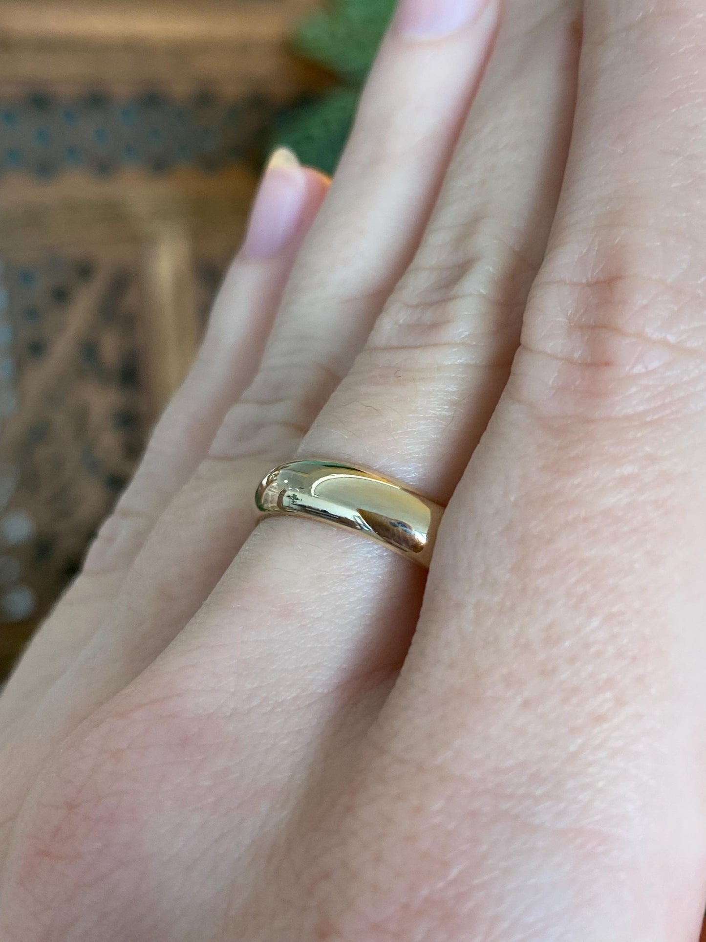 Vintage Solid 14k Yellow Gold Ring Band - Size 8.5