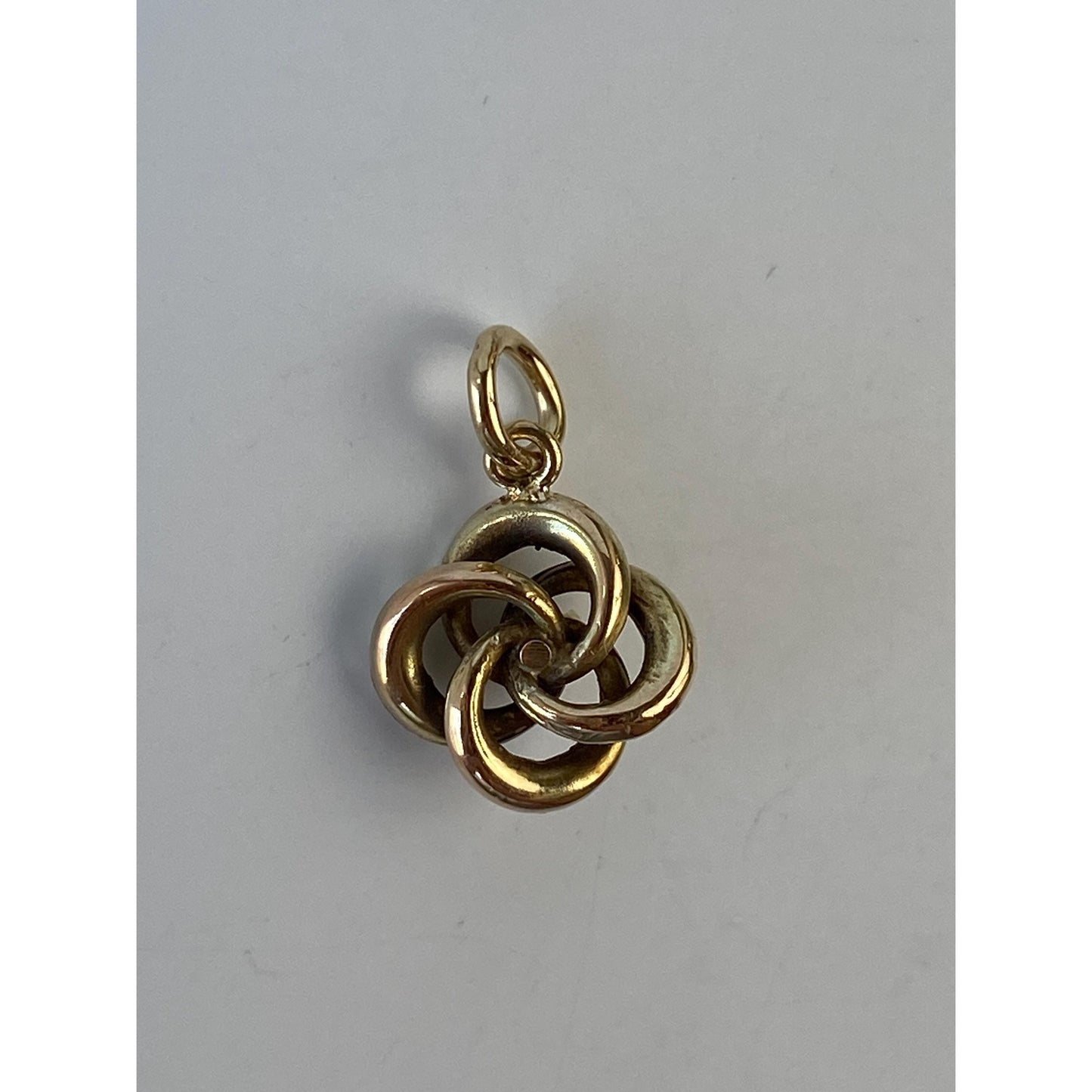Vintage Solid 14k Yellow Gold Diamond Knot Stick Pin Conversion Charm
