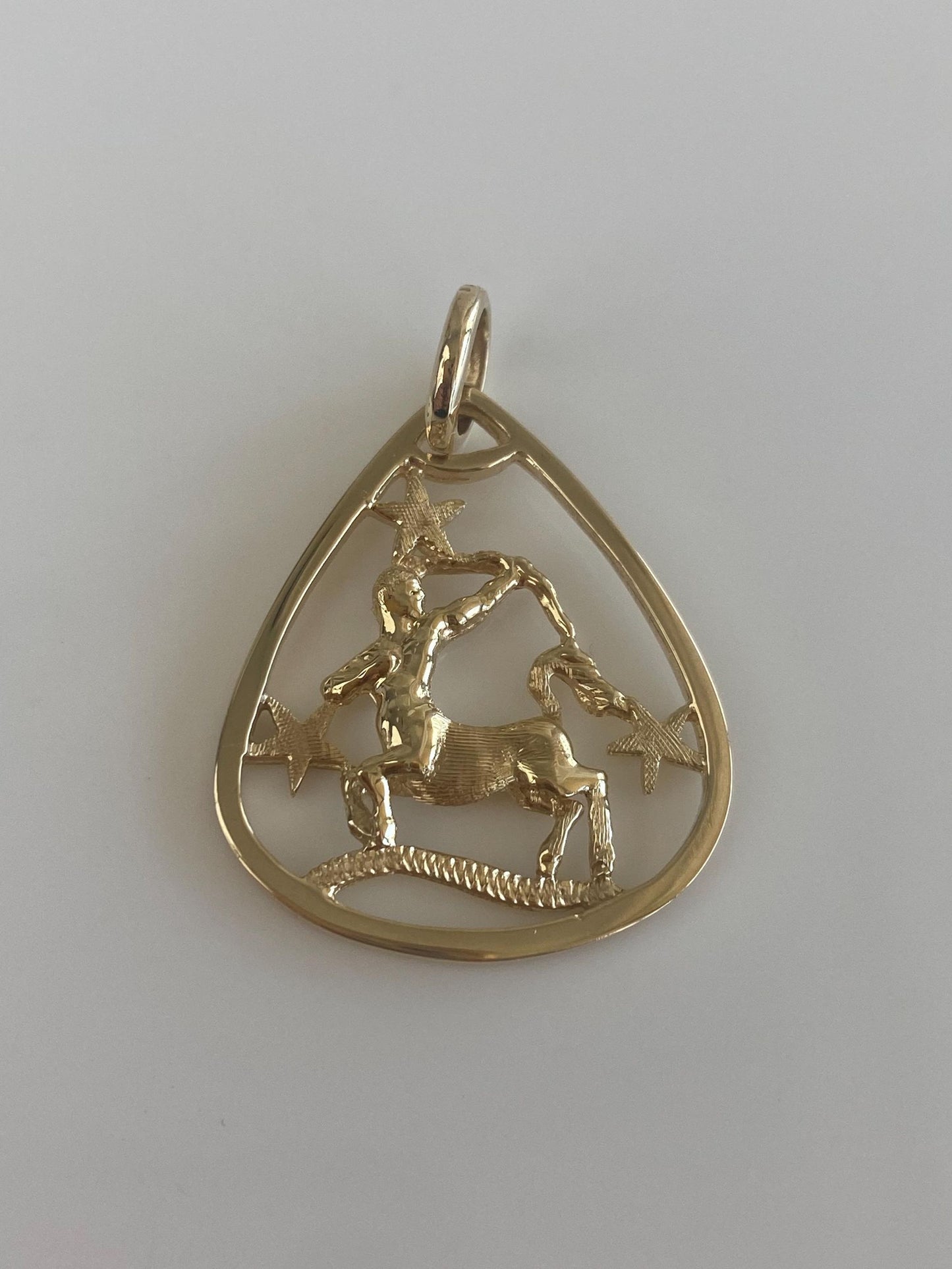 Vintage Solid 14k Yellow Gold Sagittarius Zodiac Charm