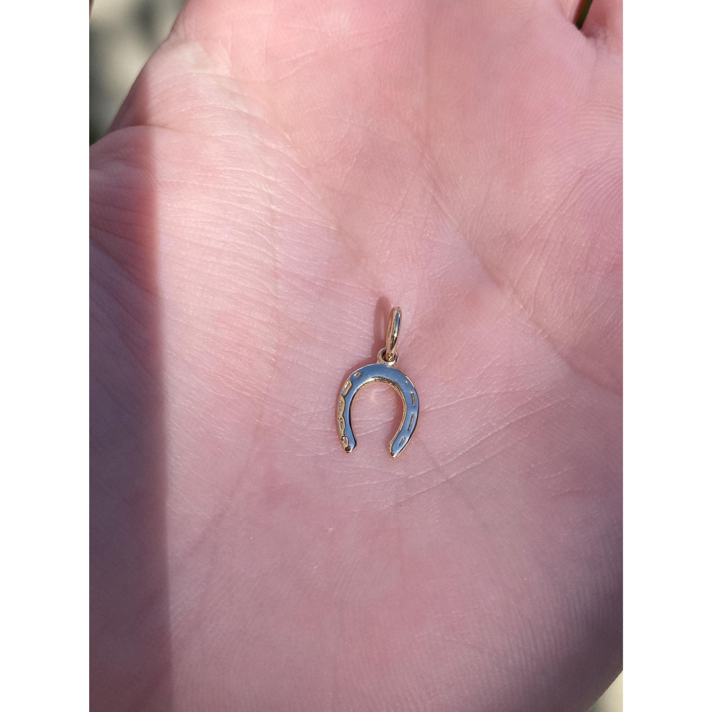 Solid 10k Yellow Gold Lucky Horseshoe Charm