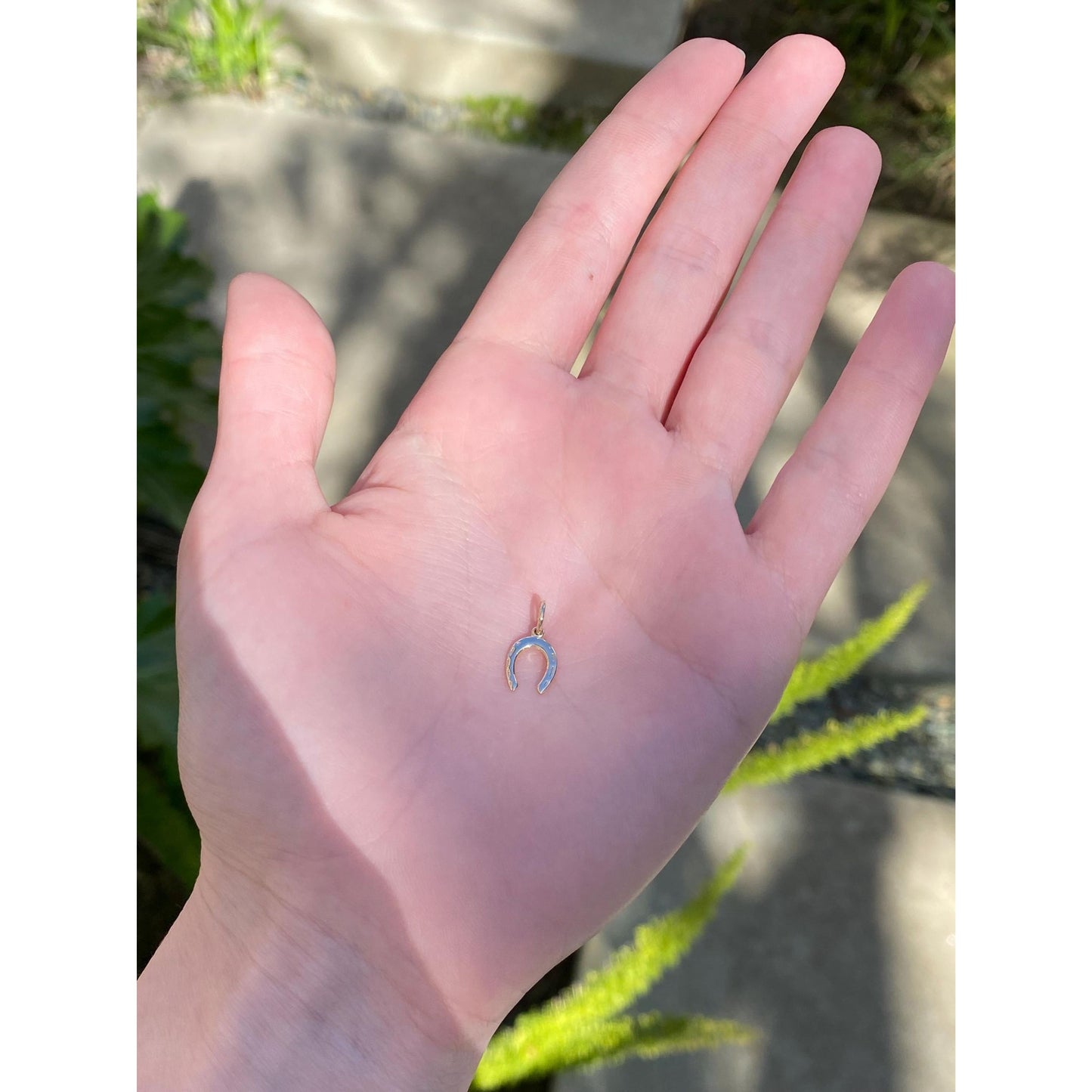 Solid 10k Yellow Gold Lucky Horseshoe Charm