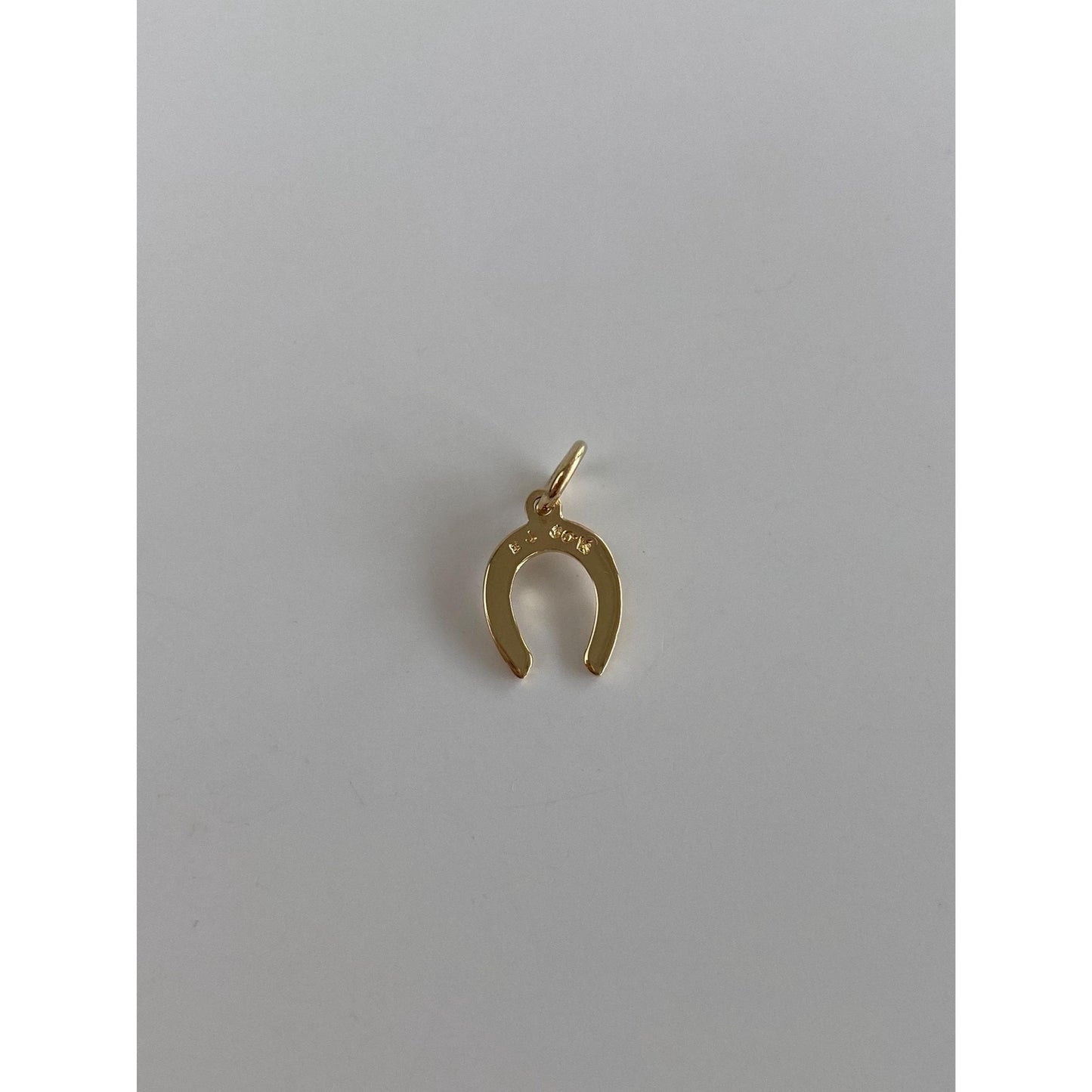 Solid 10k Yellow Gold Lucky Horseshoe Charm
