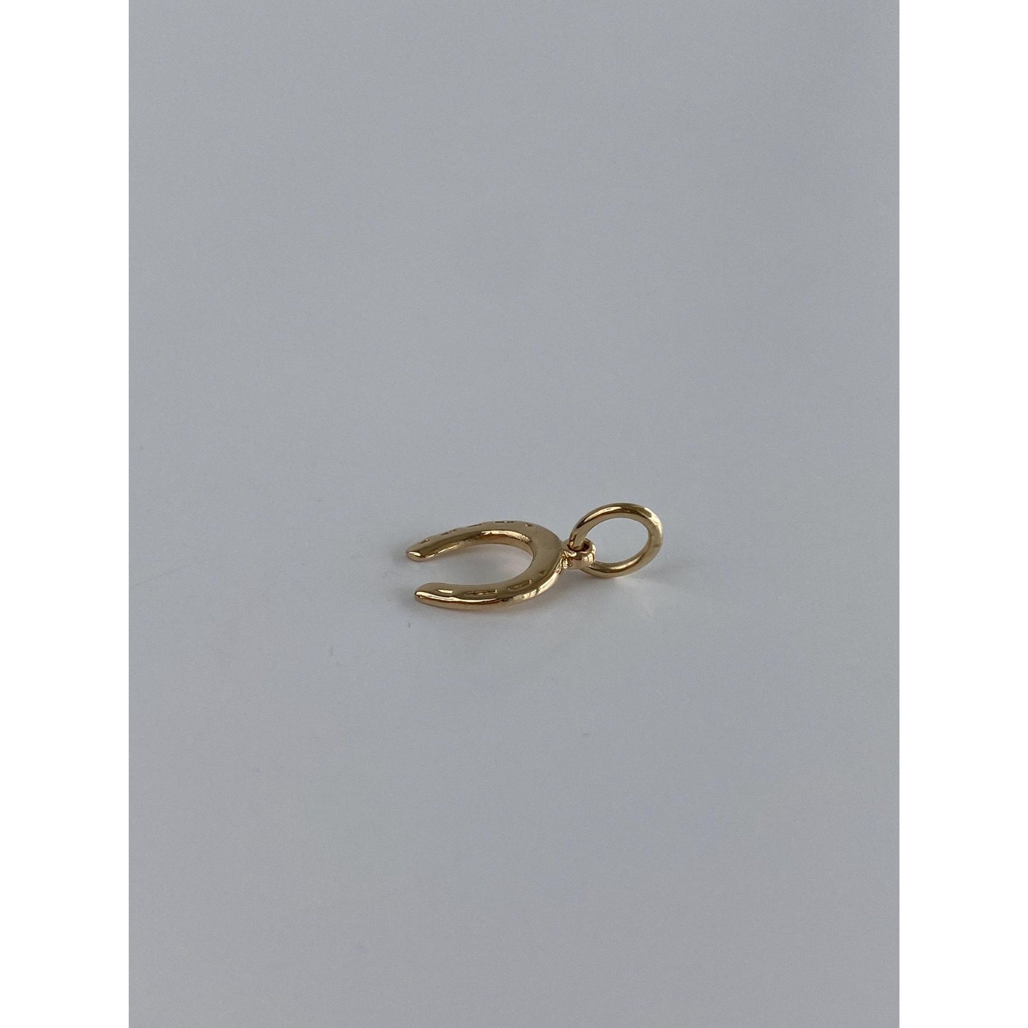 Solid 10k Yellow Gold Lucky Horseshoe Charm