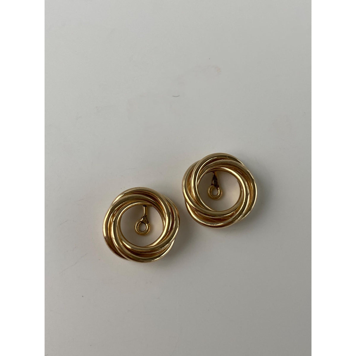 Vintage 14k Yellow Gold Layered Circle Earring Jackets