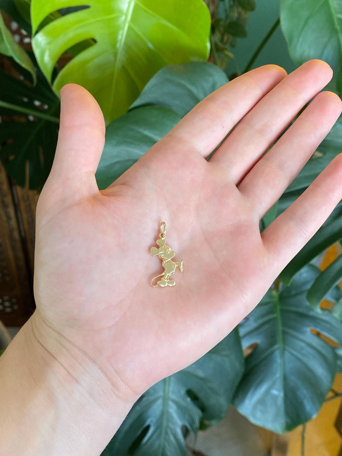 Vintage Solid 14k Yellow Gold Mickey Mouse Charm