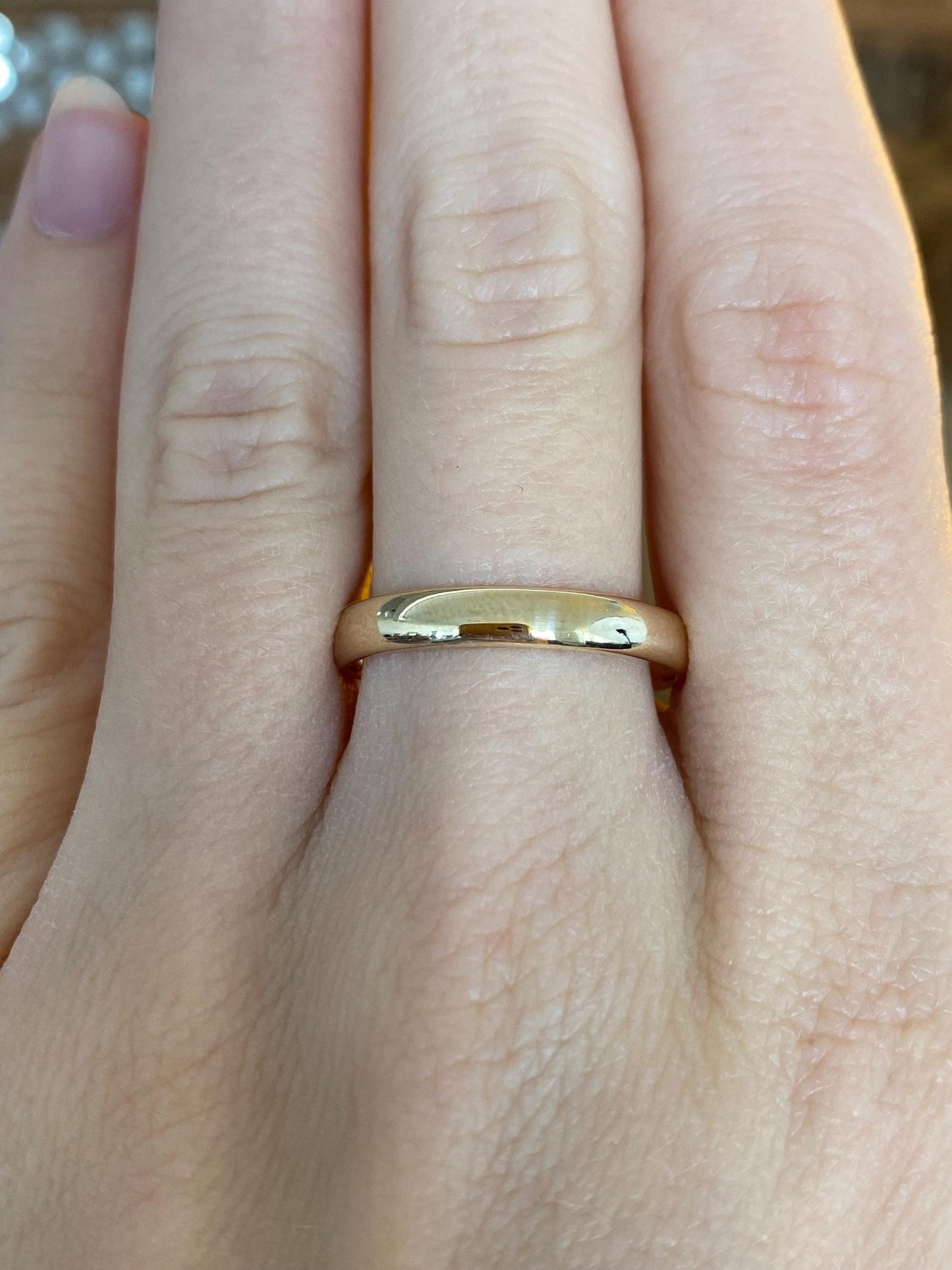 Vintage Solid 14k Yellow Gold Ring Band - Size 9.75