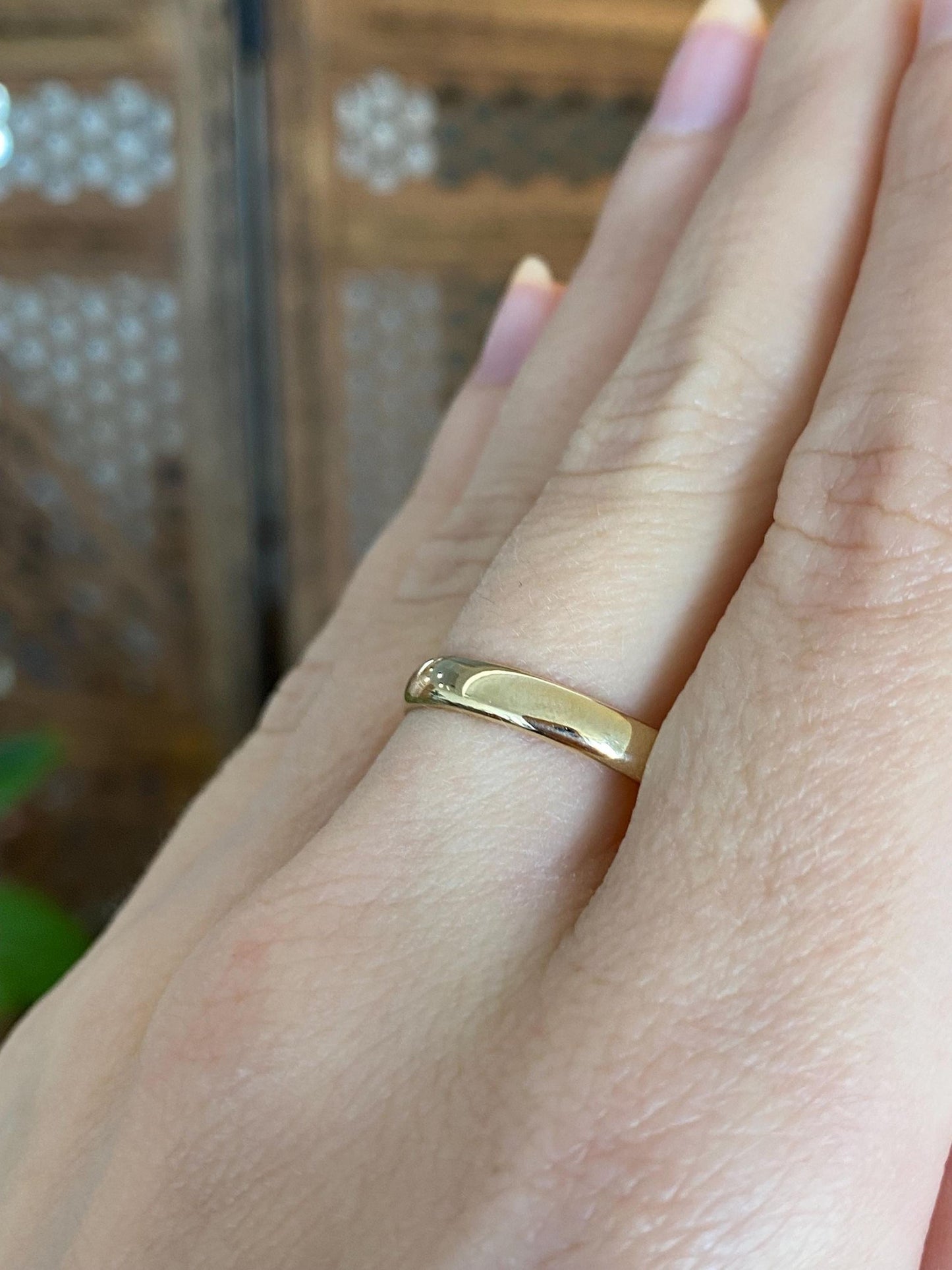 Vintage Solid 14k Yellow Gold Ring Band - Size 9.75