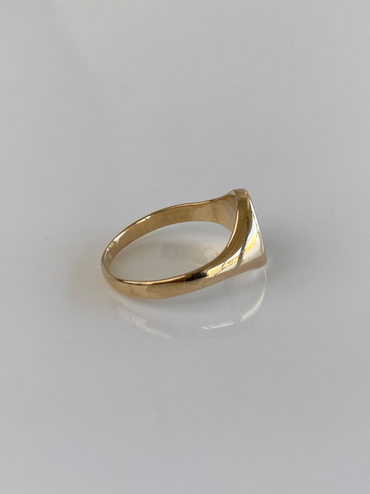 Vintage Solid 10k Yellow Gold Monogram Signet Ring - Size 5