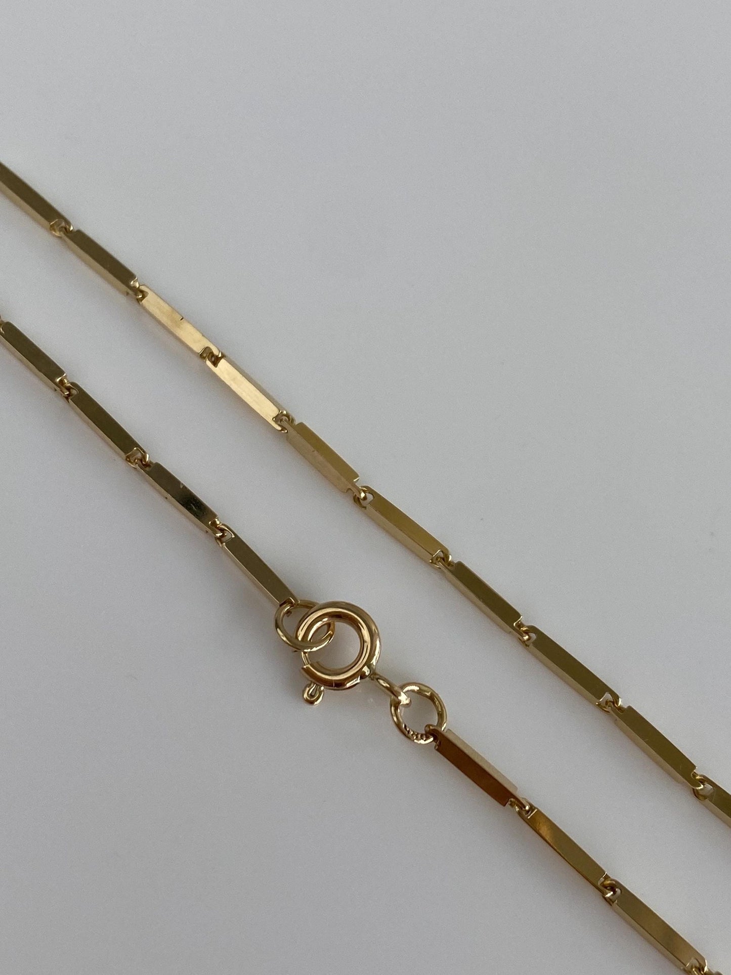 Vintage Solid 14k Yellow Gold Link Chain Bracelet - 7 inches