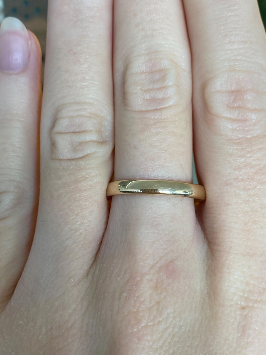 Vintage Solid 14k Yellow Gold Ring Band - Size 10