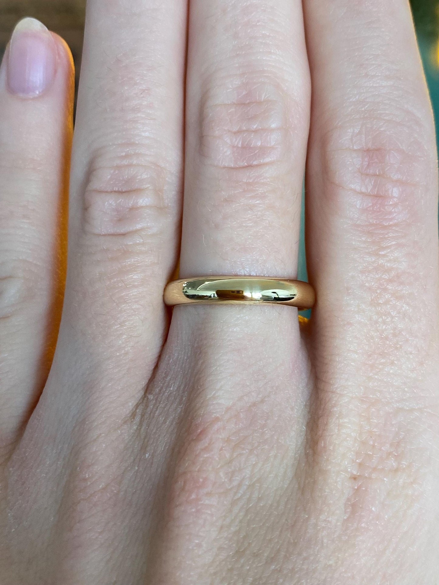 Vintage Solid 18k Yellow Gold Ring Band - Size 8
