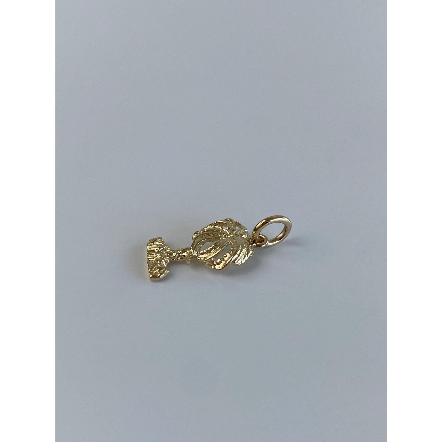 Vintage Solid 14k Yellow Gold Palm Tree Charm