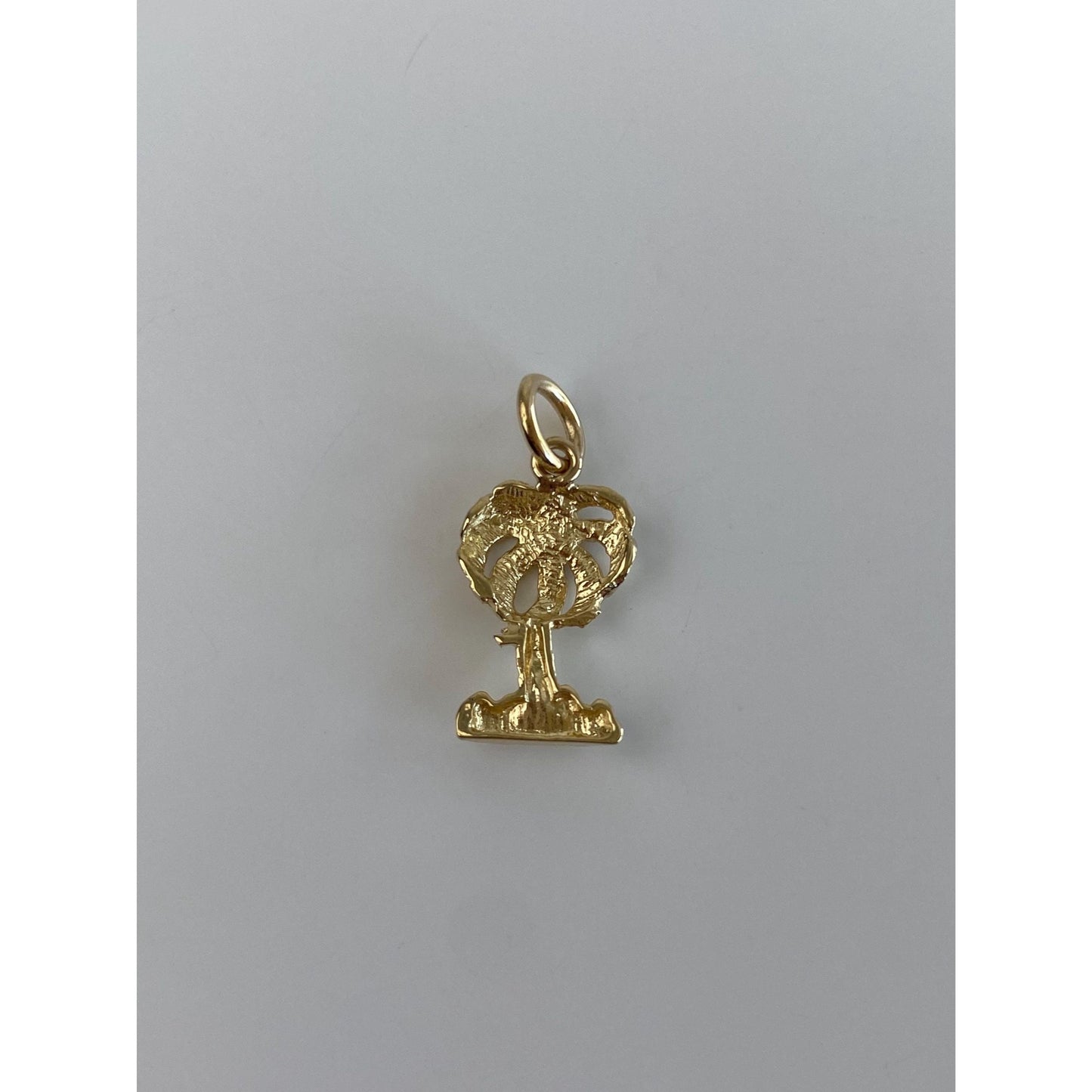 Vintage Solid 14k Yellow Gold Palm Tree Charm