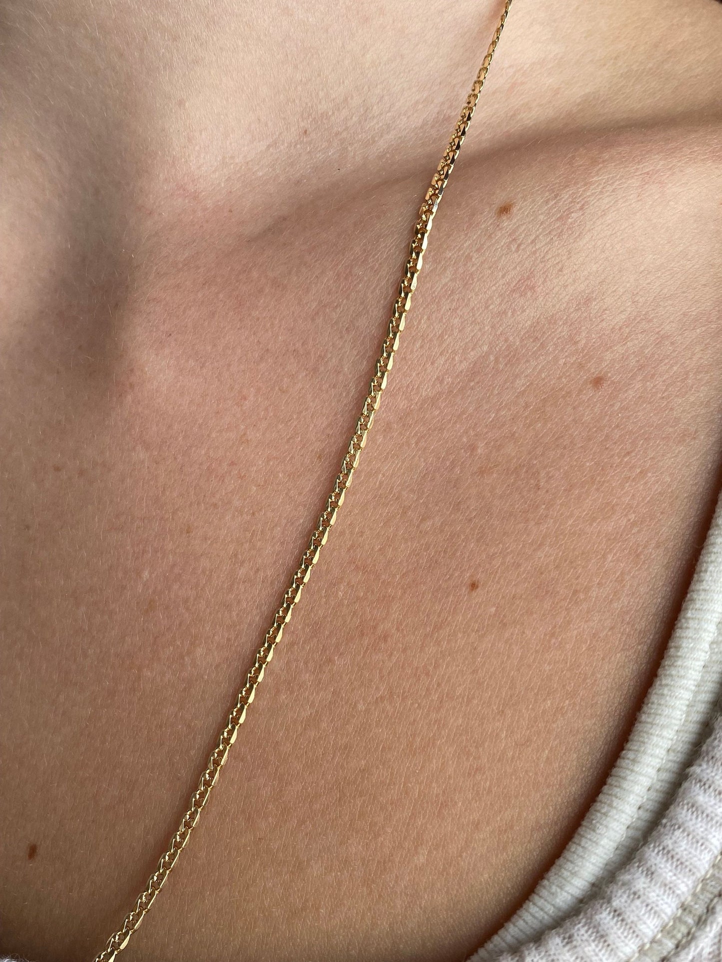 Vintage Solid 14k Yellow Gold Fancy Chain Necklace - 22.25 inches