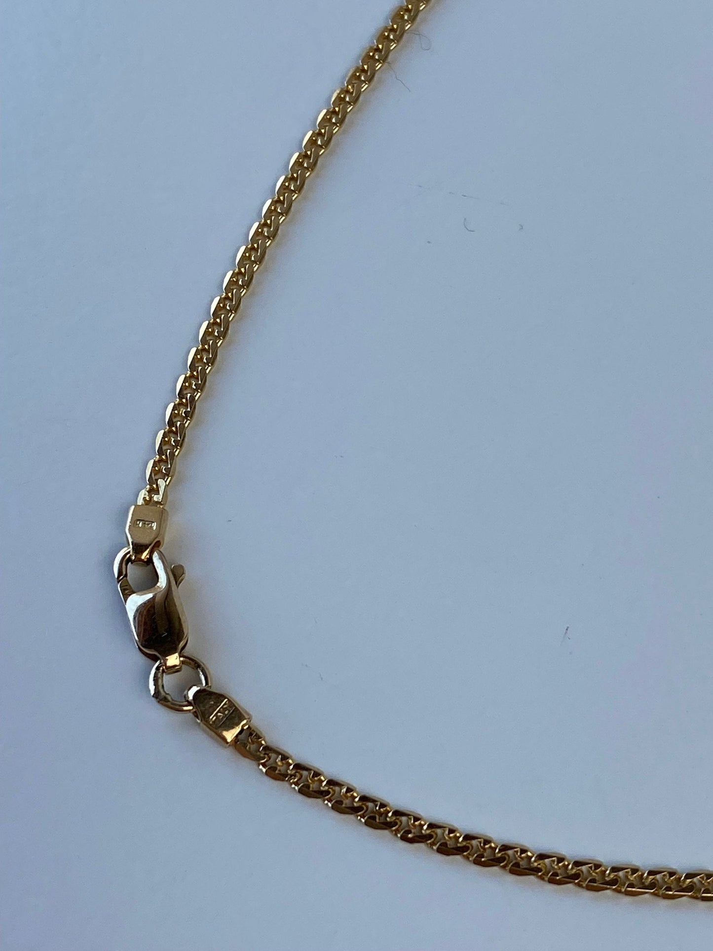 Vintage Solid 14k Yellow Gold Fancy Chain Necklace - 22.25 inches