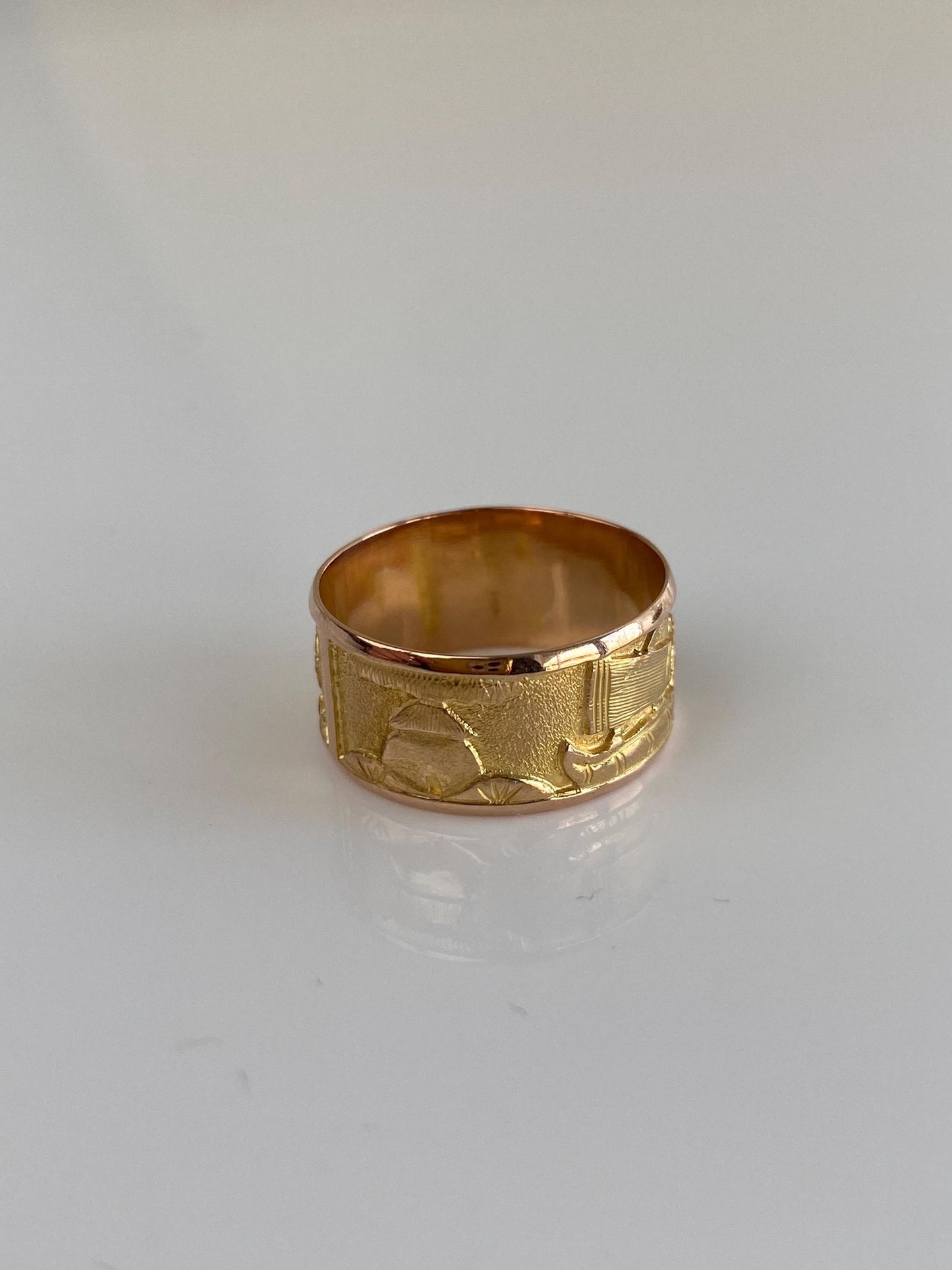 Vintage Solid 18k Yellow Gold Ring Band - Size 5.75