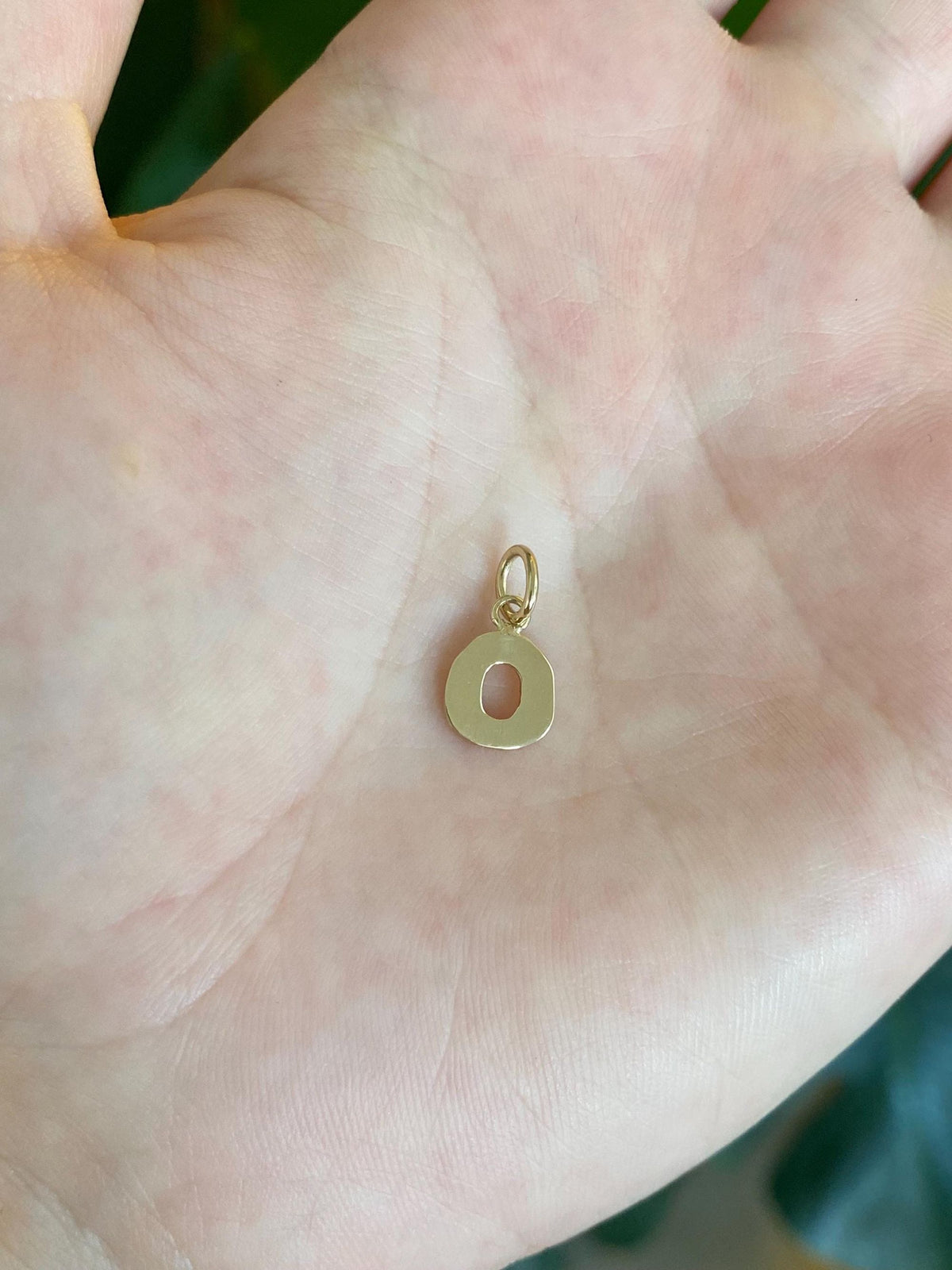 Solid 14k Yellow Gold Initial 'O' Charm