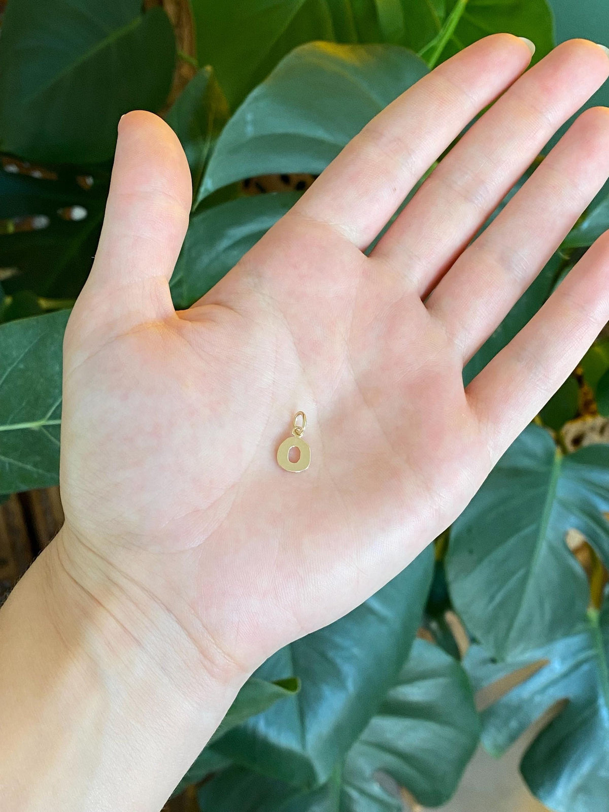 Solid 14k Yellow Gold Initial 'O' Charm