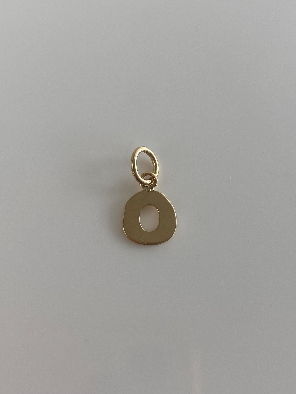 Solid 14k Yellow Gold Initial 'O' Charm