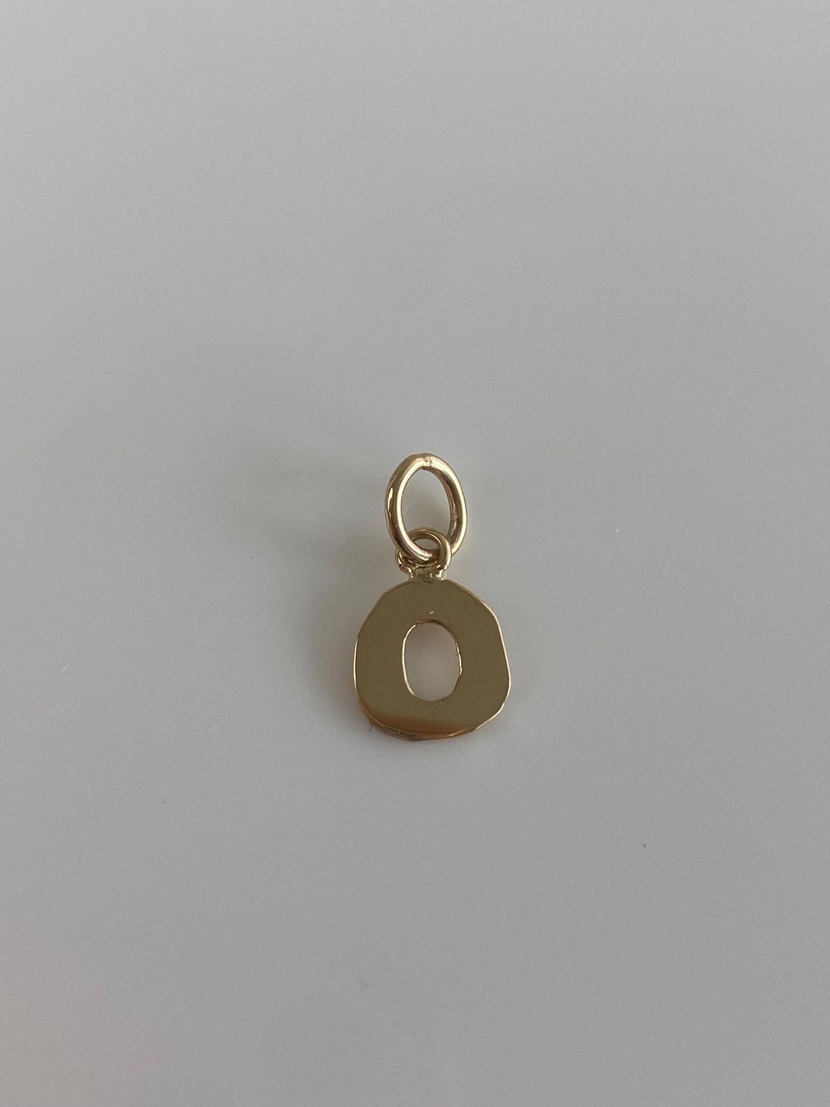 Solid 14k Yellow Gold Initial 'O' Charm
