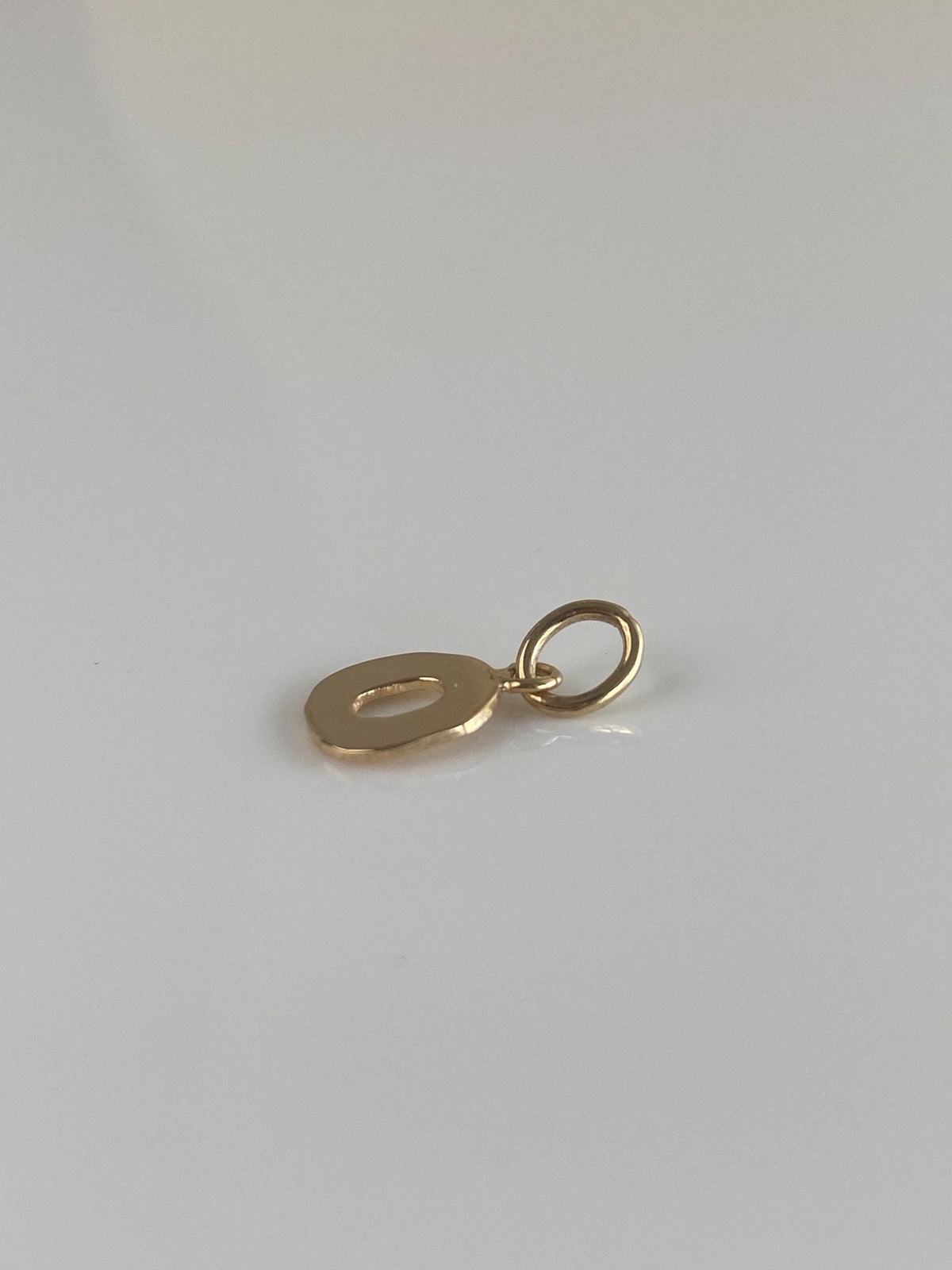 Solid 14k Yellow Gold Initial 'O' Charm