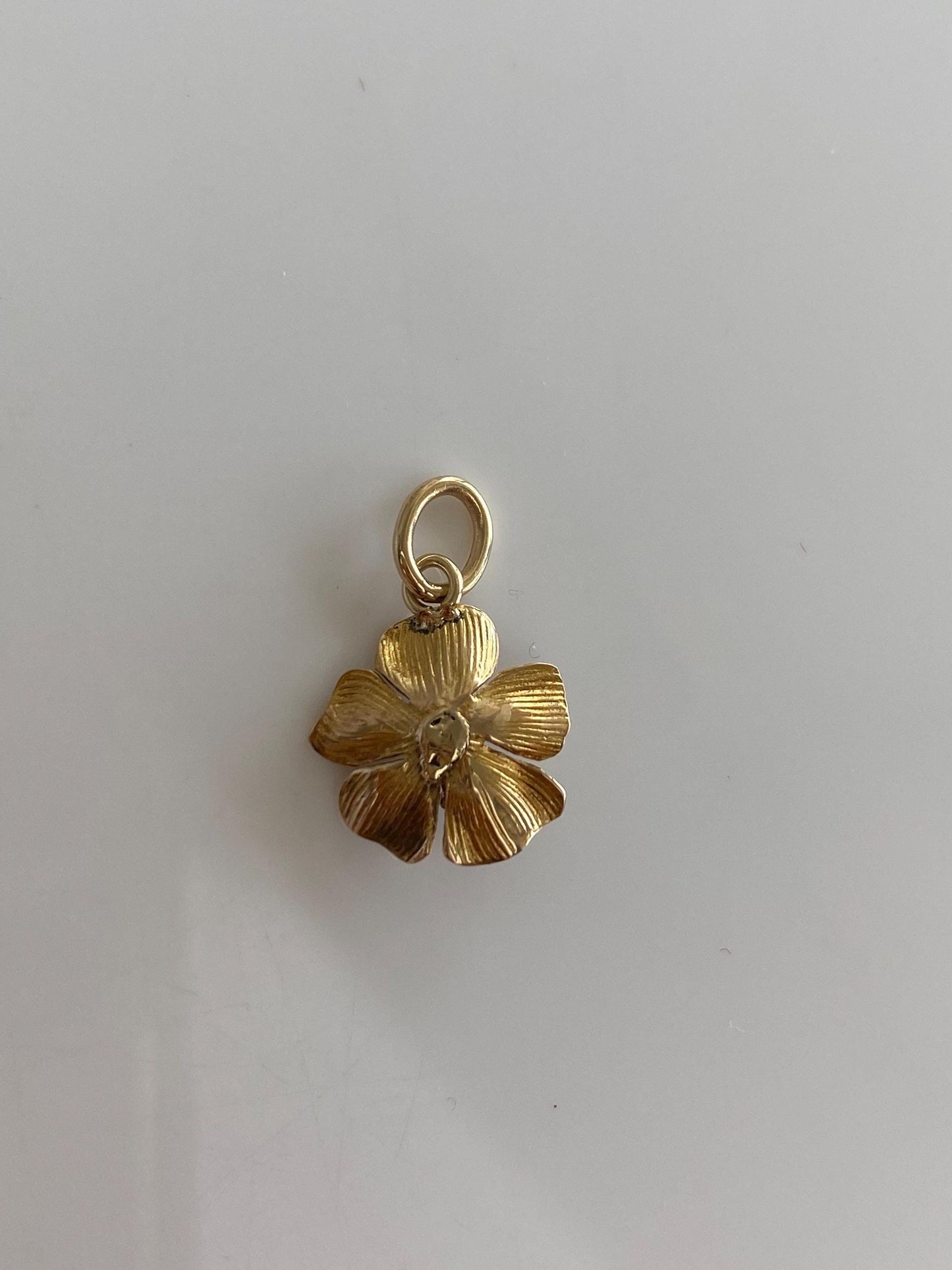 Vintage Solid 14k Yellow Gold Seed Pearl Flower Stick Pin Charm