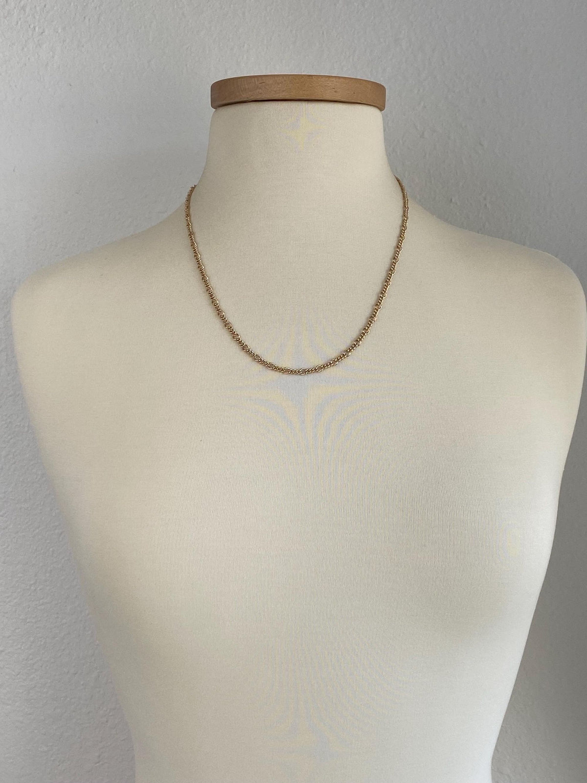 Vintage Solid 14k Yellow Gold Fancy Chain Necklace - 22 inches
