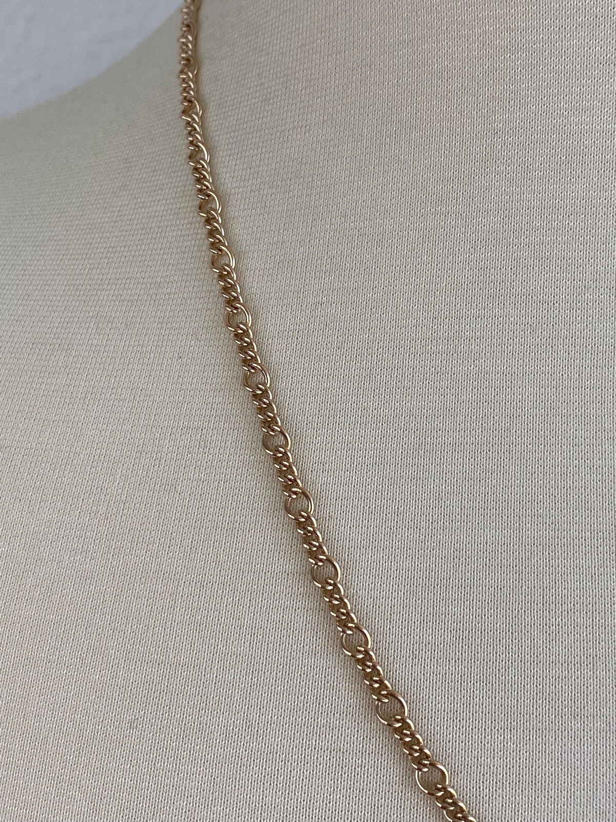 Vintage Solid 14k Yellow Gold Fancy Chain Necklace - 22 inches