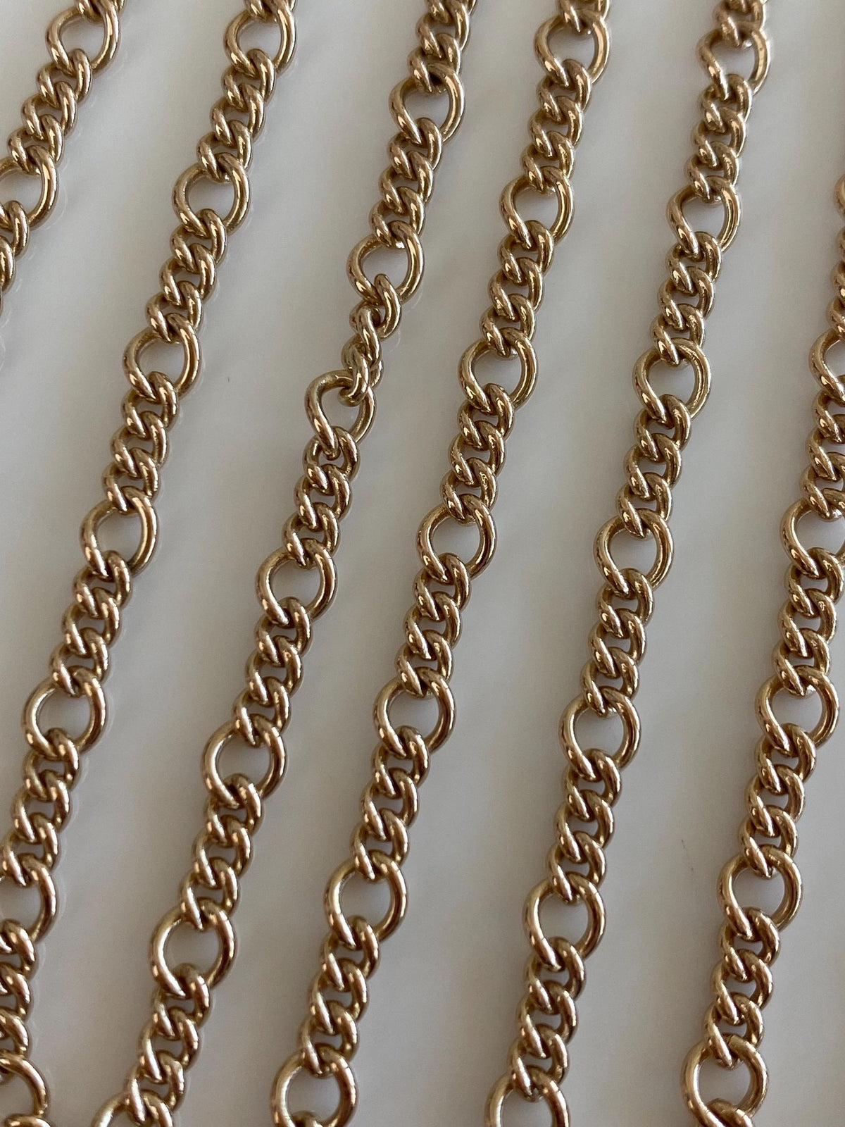 Vintage Solid 14k Yellow Gold Fancy Chain Necklace - 22 inches