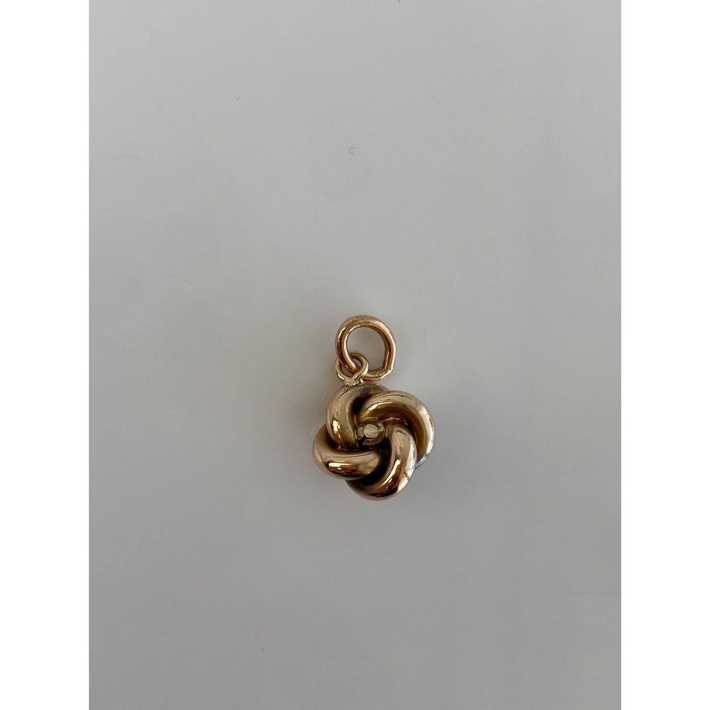Vintage Solid 10k Yellow Gold Diamond Knot Charm