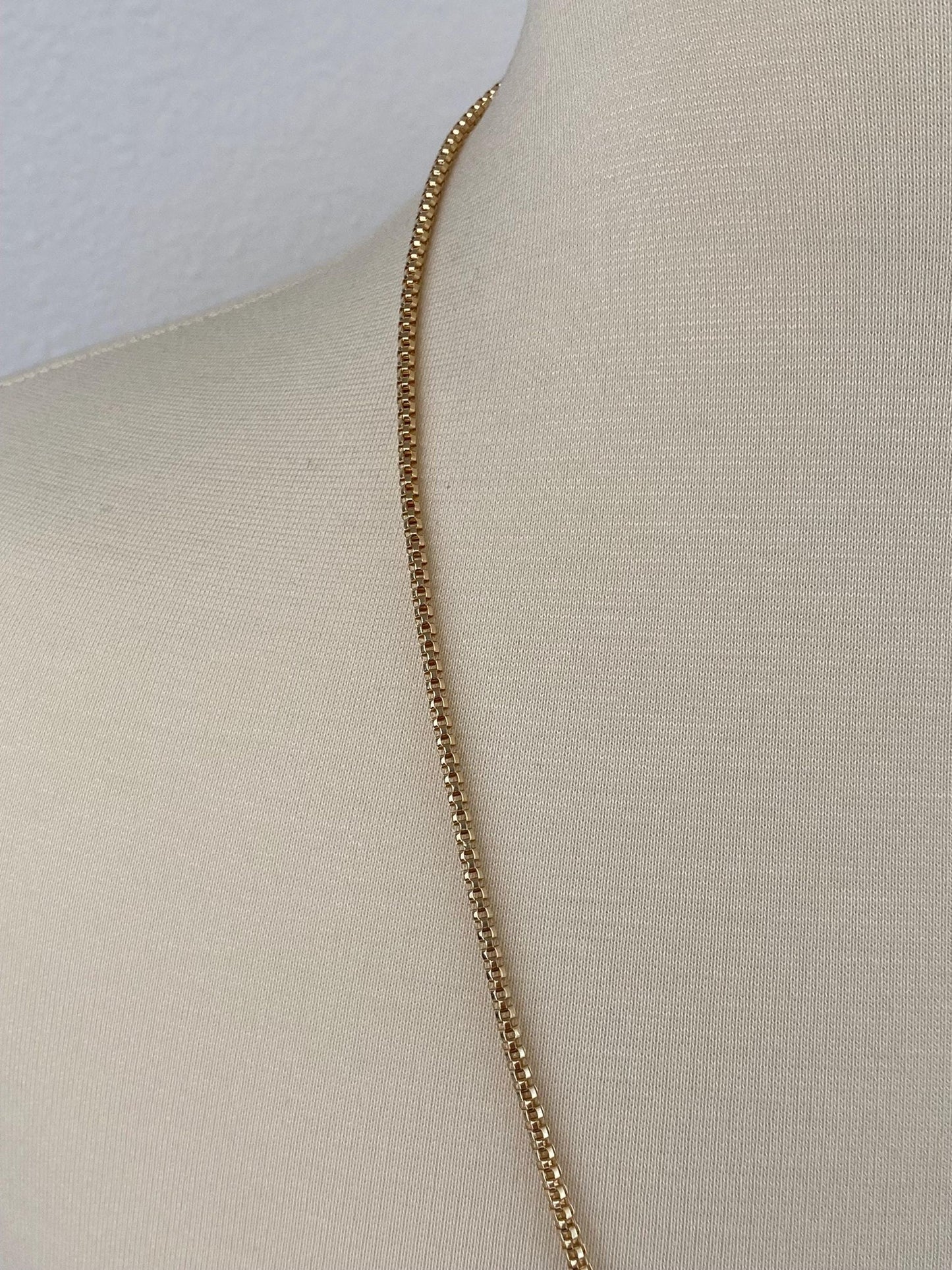 Vintage 14k Yellow Gold Open Weave Rounded Chain Necklace - 27.75 inches