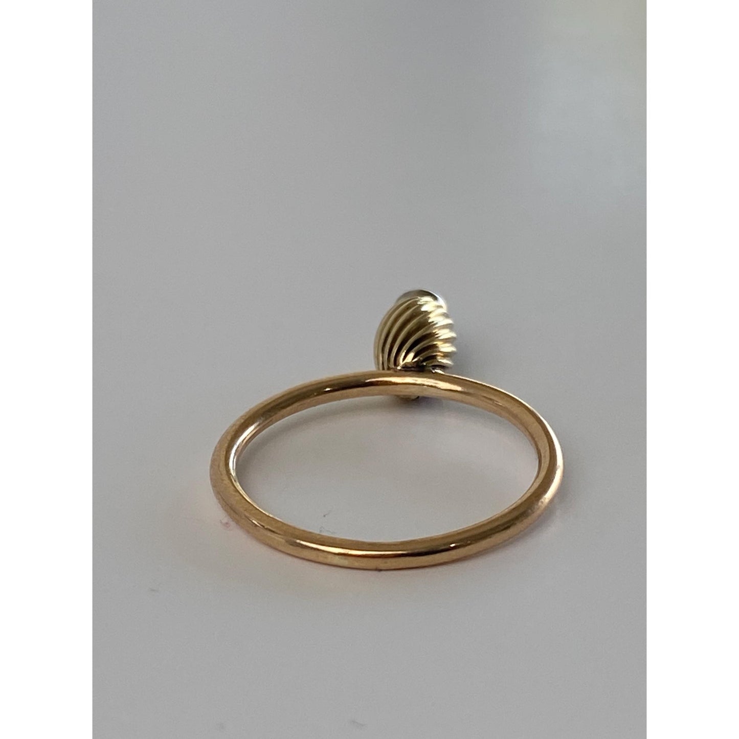 Vintage Solid 14k Yellow Gold Diamond Ring - Size 5.25