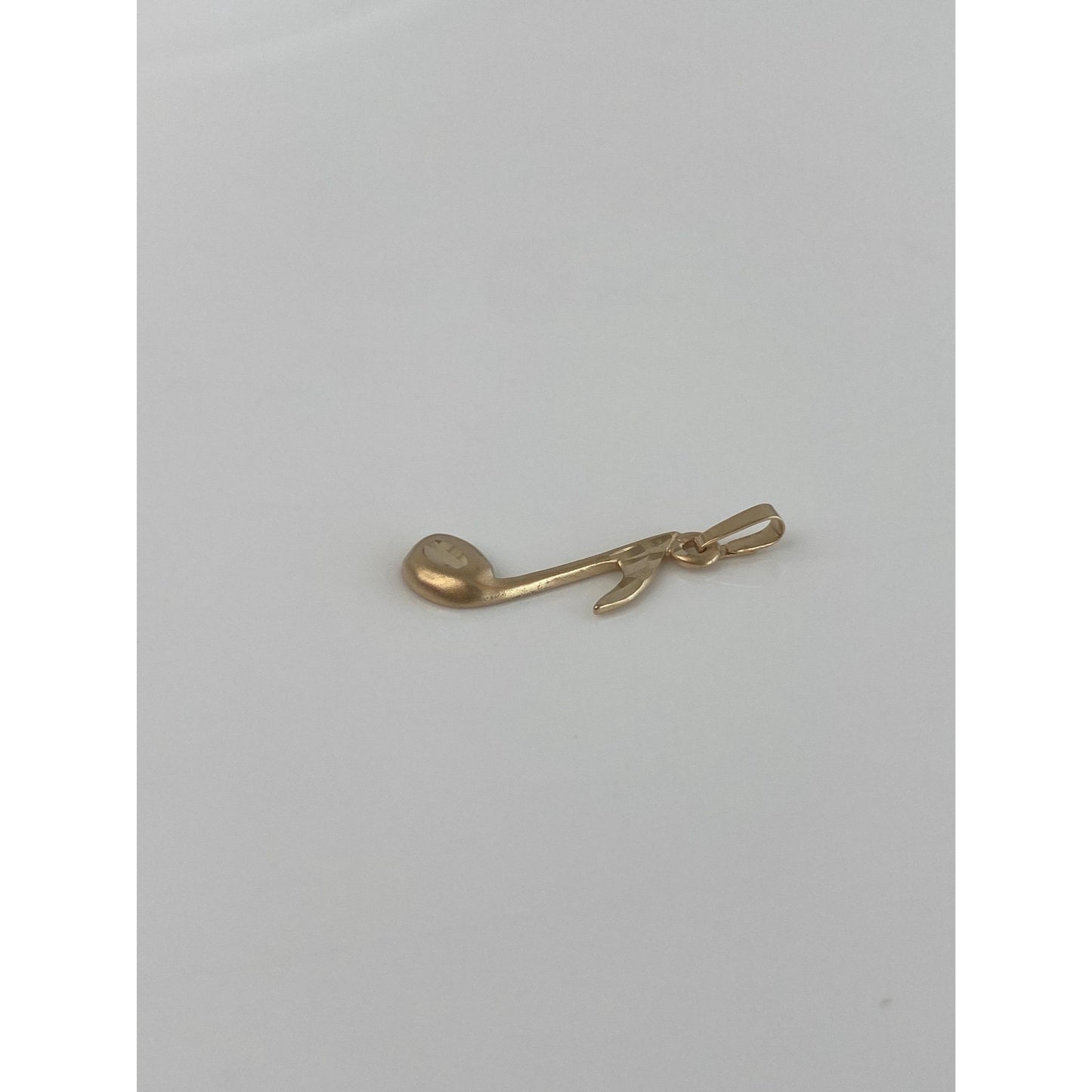 Vintage Solid 14k Yellow Gold Music Note Charm