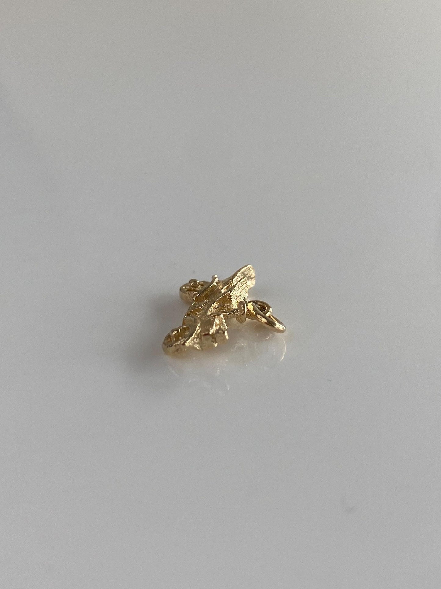 Vintage Solid 12k Yellow Gold Old Timey Car Charm