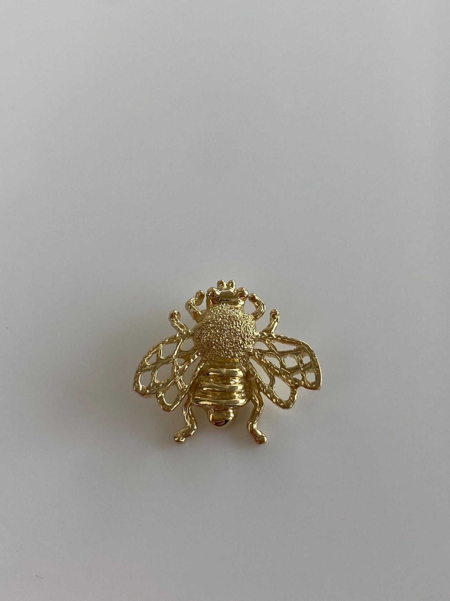 Vintage Solid 14k Yellow Gold Bee Charm