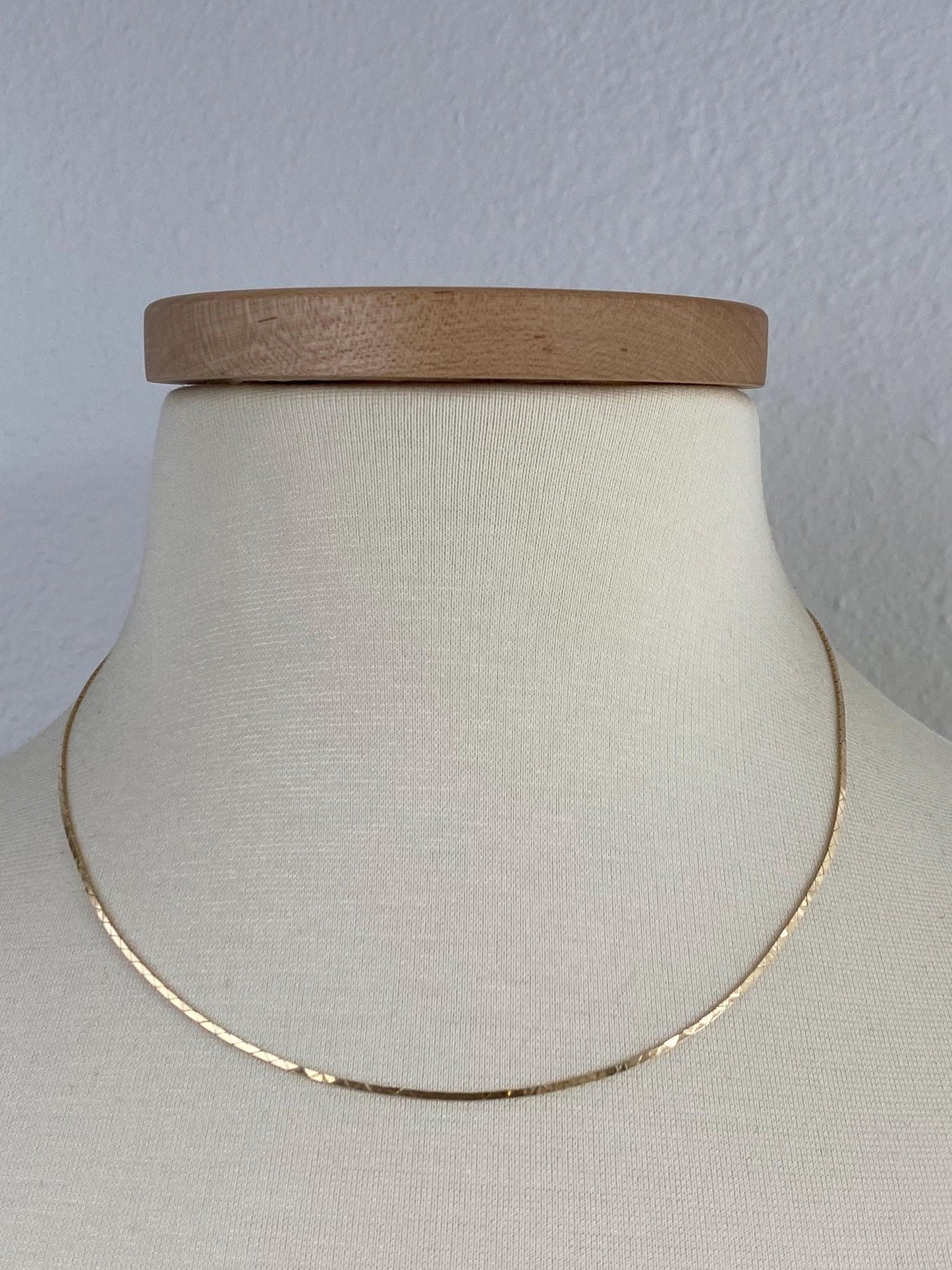 Vintage Solid 14k Yellow Gold Triangle Link Chain Necklace - 18 inches