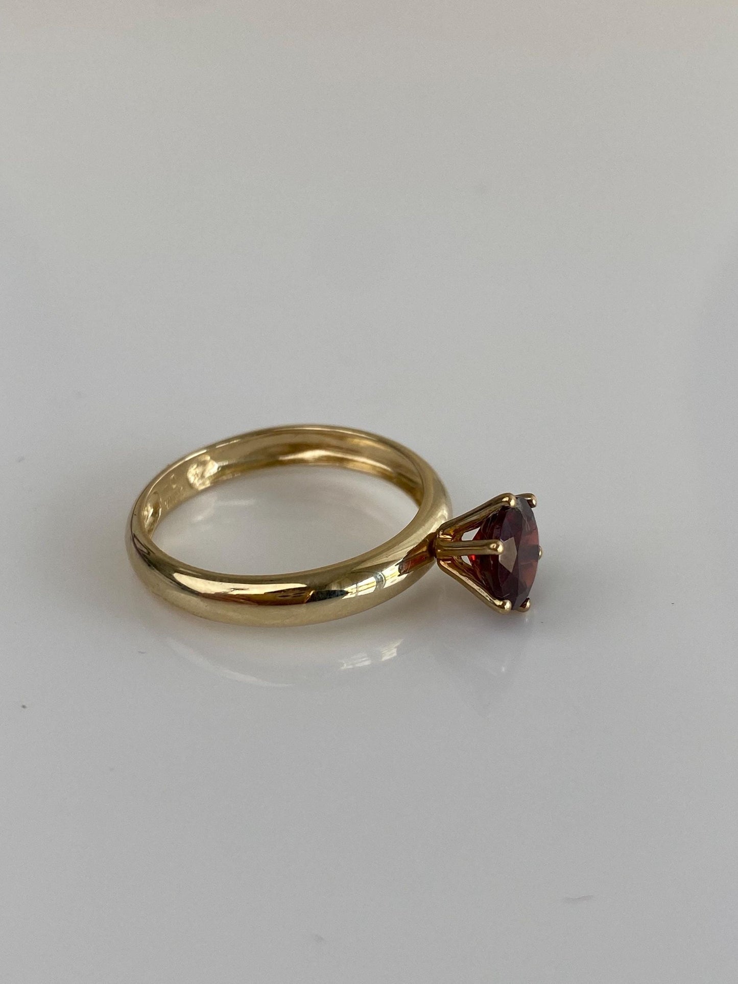 Vintage Solid 10k Yellow Gold Ring Band w/ Interchangeable Amethyst, Smokey Quartz, Garnet, Citrine & Clear Sapphire Gems - Size 7.75