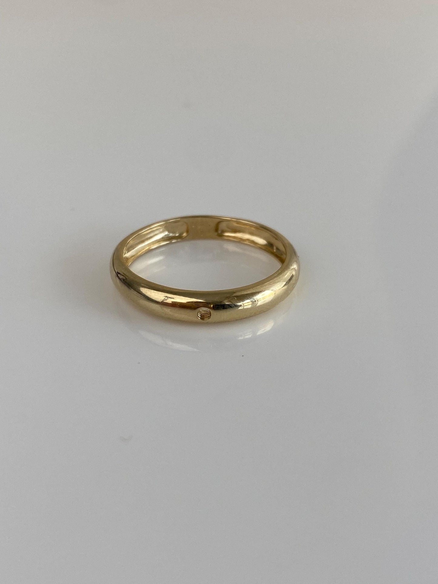 Vintage Solid 10k Yellow Gold Ring Band w/ Interchangeable Amethyst, Smokey Quartz, Garnet, Citrine & Clear Sapphire Gems - Size 7.75