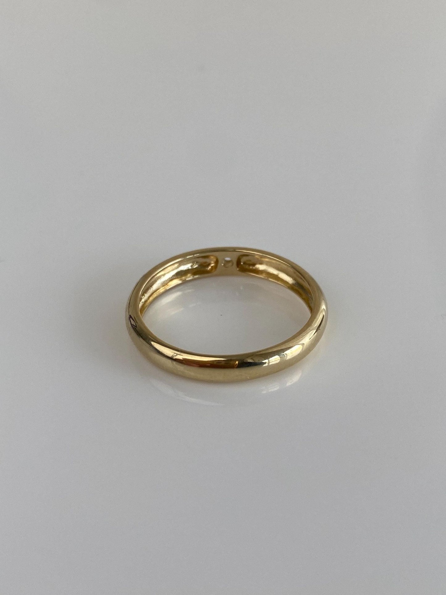 Vintage Solid 10k Yellow Gold Ring Band w/ Interchangeable Amethyst, Smokey Quartz, Garnet, Citrine & Clear Sapphire Gems - Size 7.75